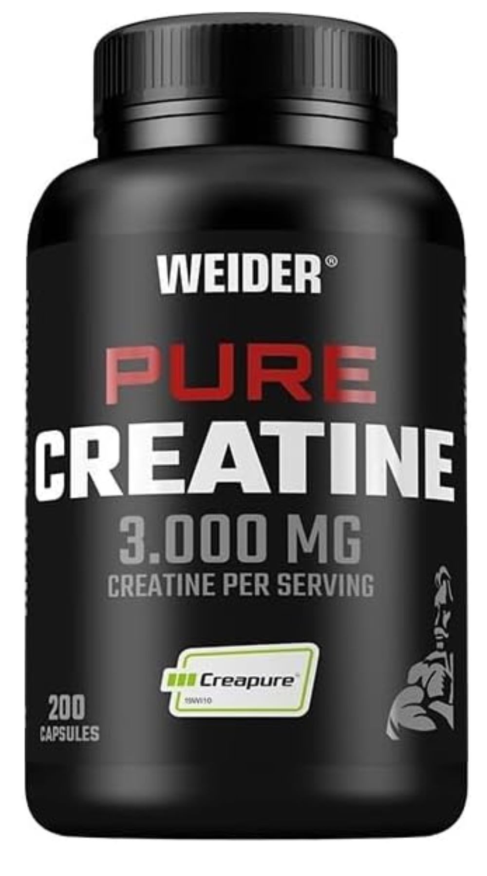 WEIDER Weider Pure Creatine Capsules 200 Kapseln Kapseln, 251 g, Mit Creapure® Markenrohstoff