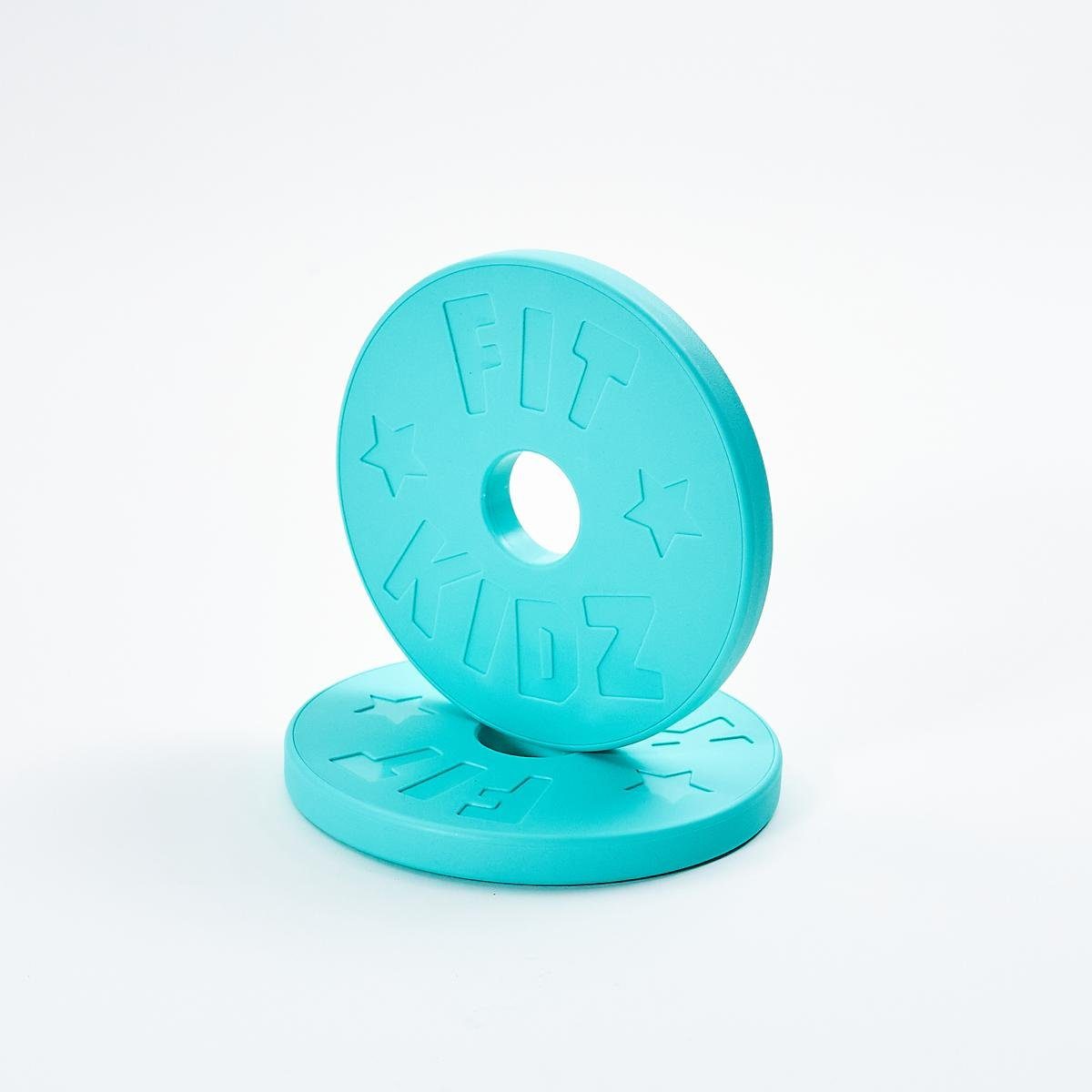 FitKidz Hantelscheiben Kinder Hantelscheiben Bumper Plates Spielzeug Geschenkidee, (Packung, jeweils 2 Plates)