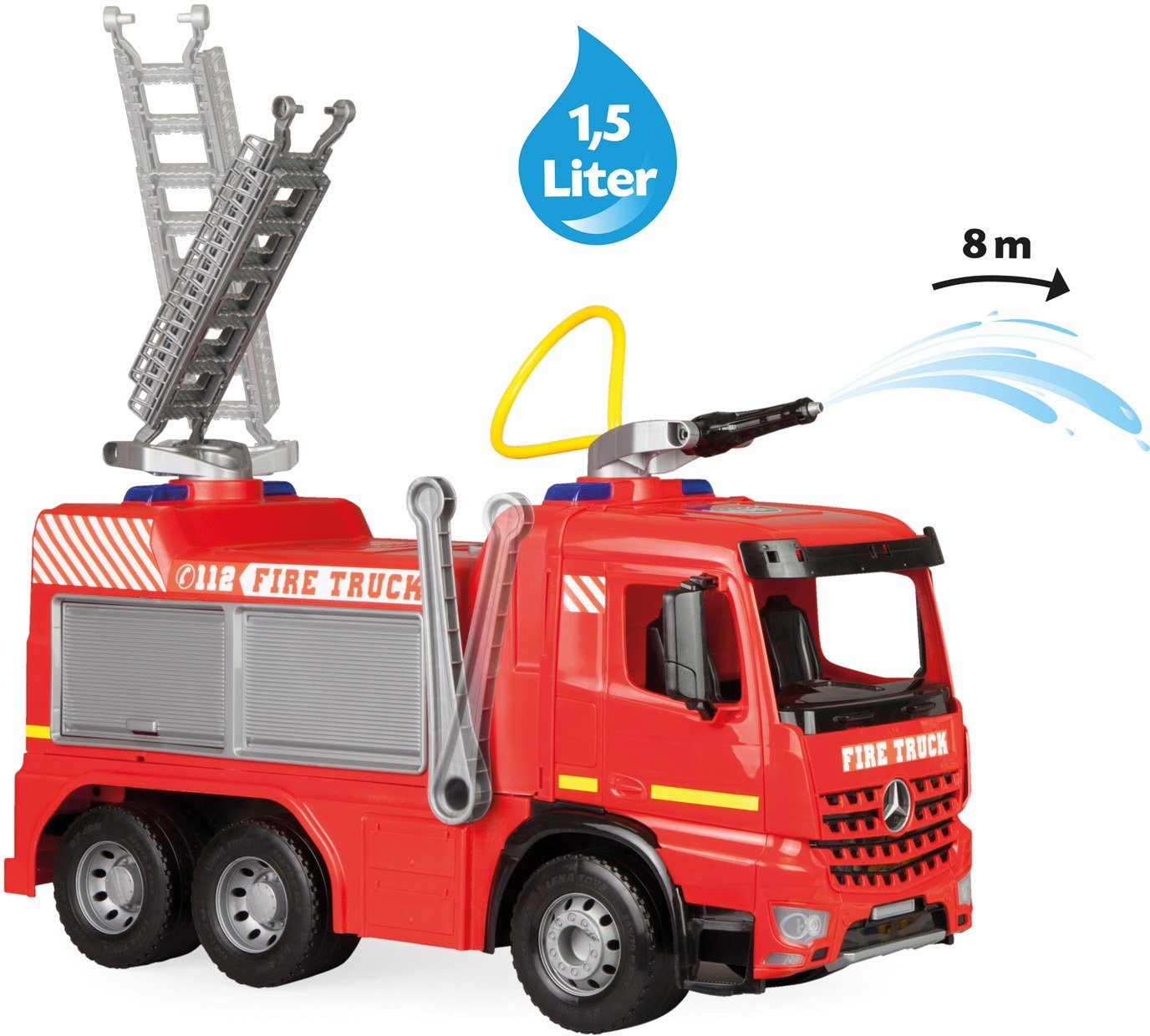 Lena® Spielzeug-Feuerwehr Giga Trucks, Aufsitz-Feuerwehr Arocs, Made in Eur günstig online kaufen