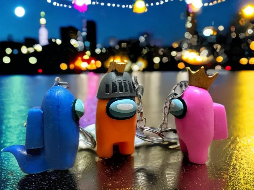 Toikido Schlüsselanhänger Schlüsselanhänger Anhänger keychain Among Us unsortiert nicht wählbar, Der Schlüsselanhänger ist nicht frei wählbar. Größe 5 cm Geschenk