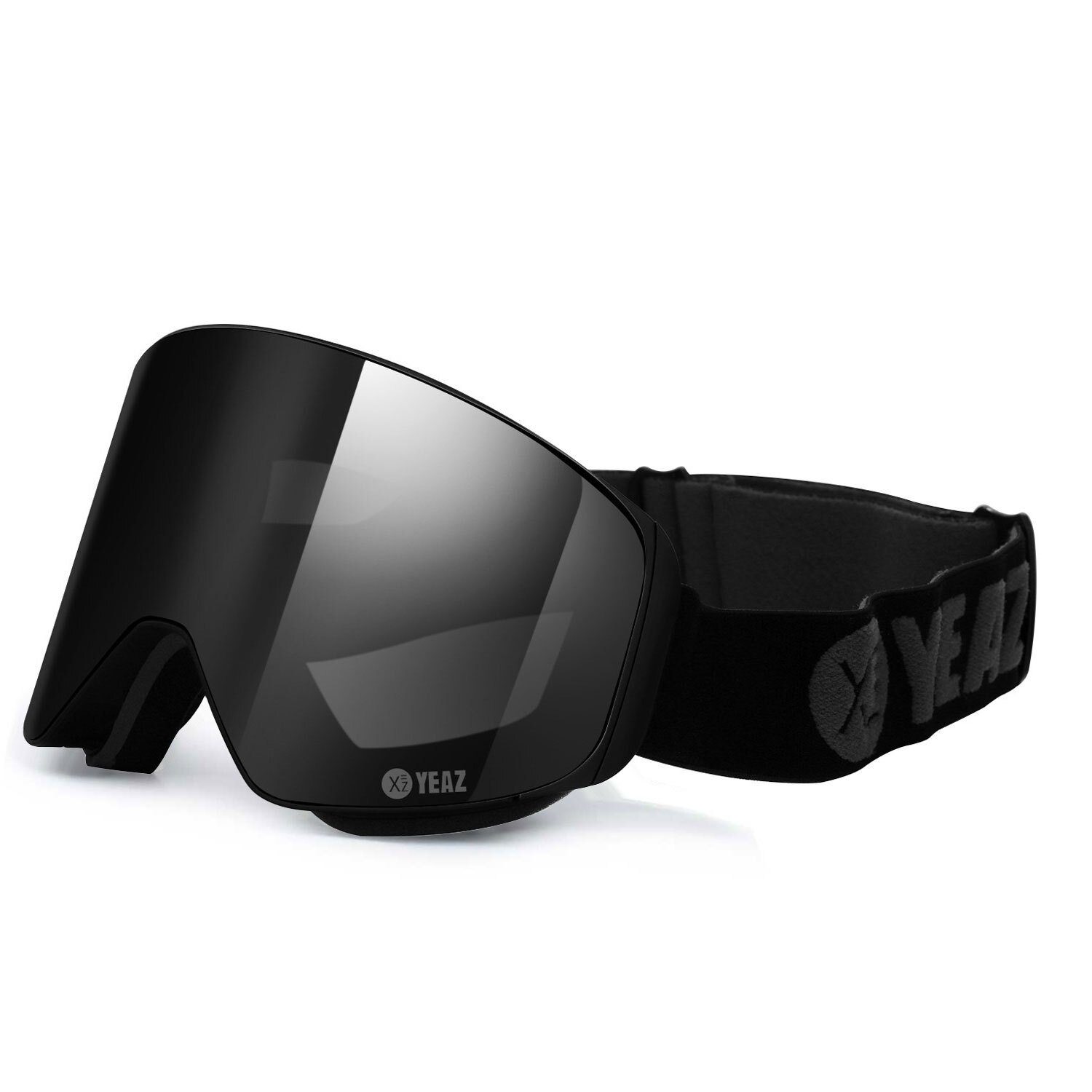 YEAZ Skibrille APEX Magnet-Ski-Snowboardbrille schwarz/schwarz, Premium-Ski- und Snowboardbrille für Erwachsene und Jugendliche