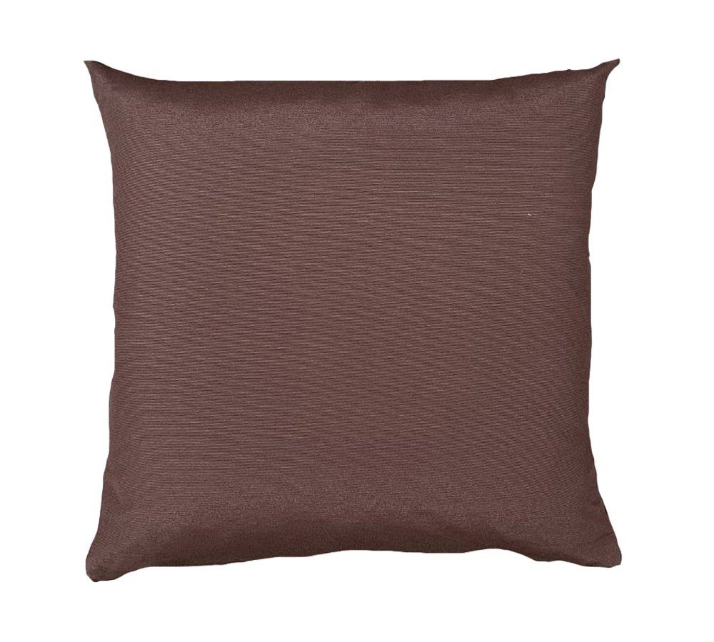 Kissenbezüge Kissen-Bezug INGRID einfarbig dunkel-braun 40x40 cm Baumwolle-Mix, matches21 HOME & HOBBY (1 Stück), Wohnzimmer Kissen-Hülle als Deko-Kissen Zier-Kissen Sofa-Kissen