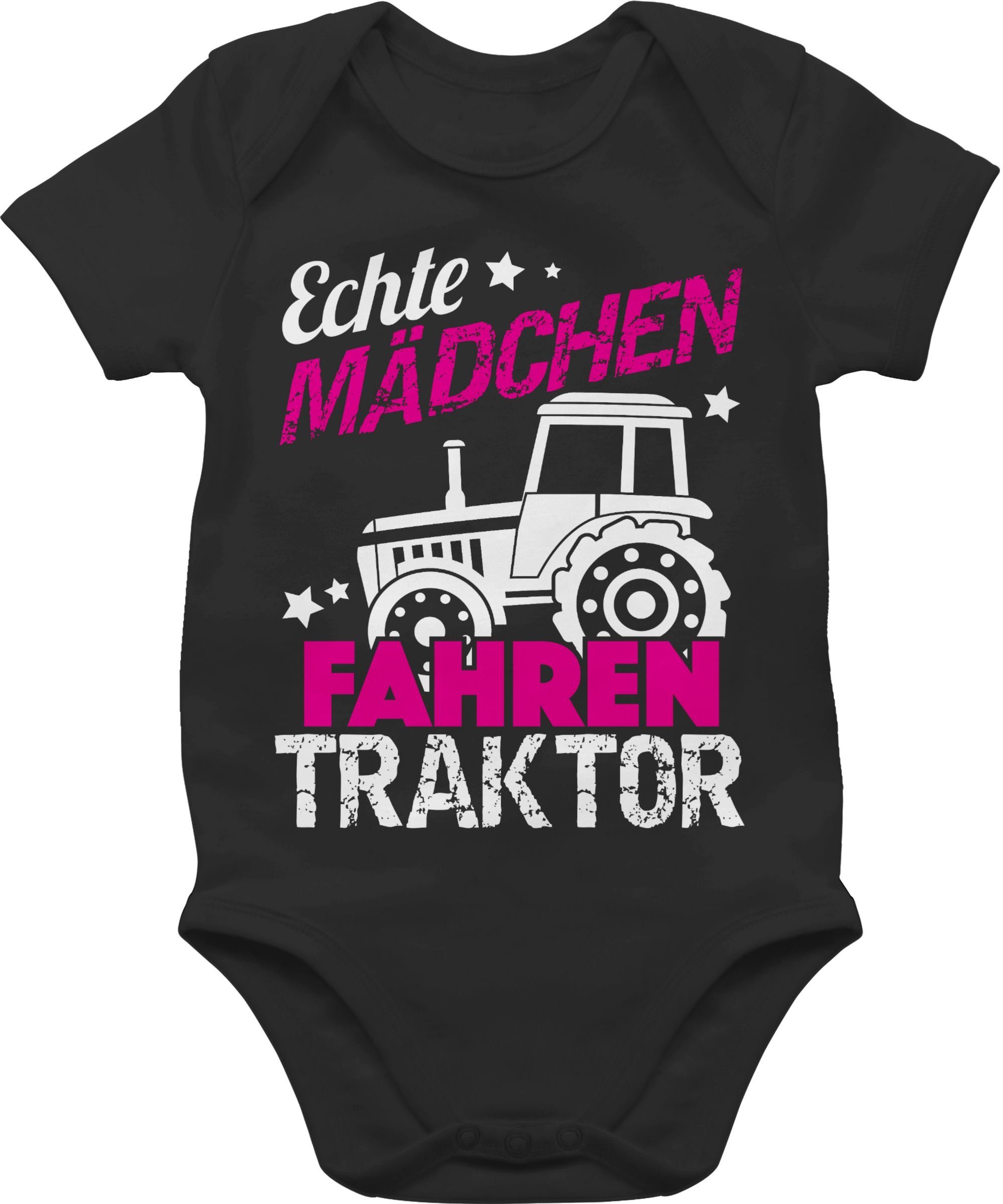 Shirtracer Shirtbody Echte Mädchen fahren Traktor Traktor
