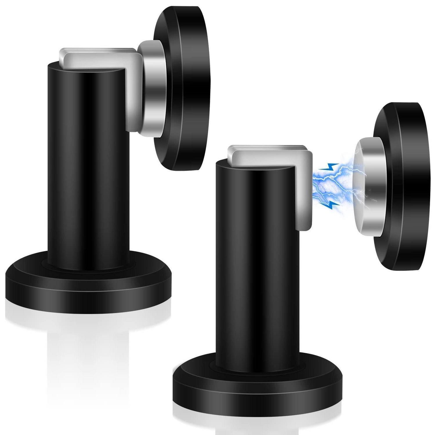 LuxusKollektion Wandtürstopper Magnetischer Türstopper Edelstahl schwarz