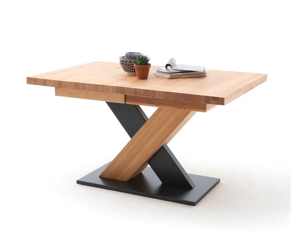 MCA furniture Esstisch Esstisch Ausziehtisch Mendoza, Wildeiche massiv, 180 x 100 cm (No-Set), ausziehbar Eiche