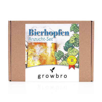 Kunstpflanze Hopfen Anzuchtset DER WEG ZU DEINEM EIGENEN BIER Geschenk für Männer, growbro, - Unser Bestseller, bekannt aus Social Media