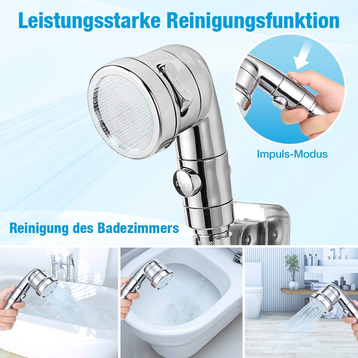 Bidet (1-St) Edelstahl Bidetarmatur Sprayer Bidet-Handbrause Komplett Housmile WC für Set Sprüher für Toilette silberfarben