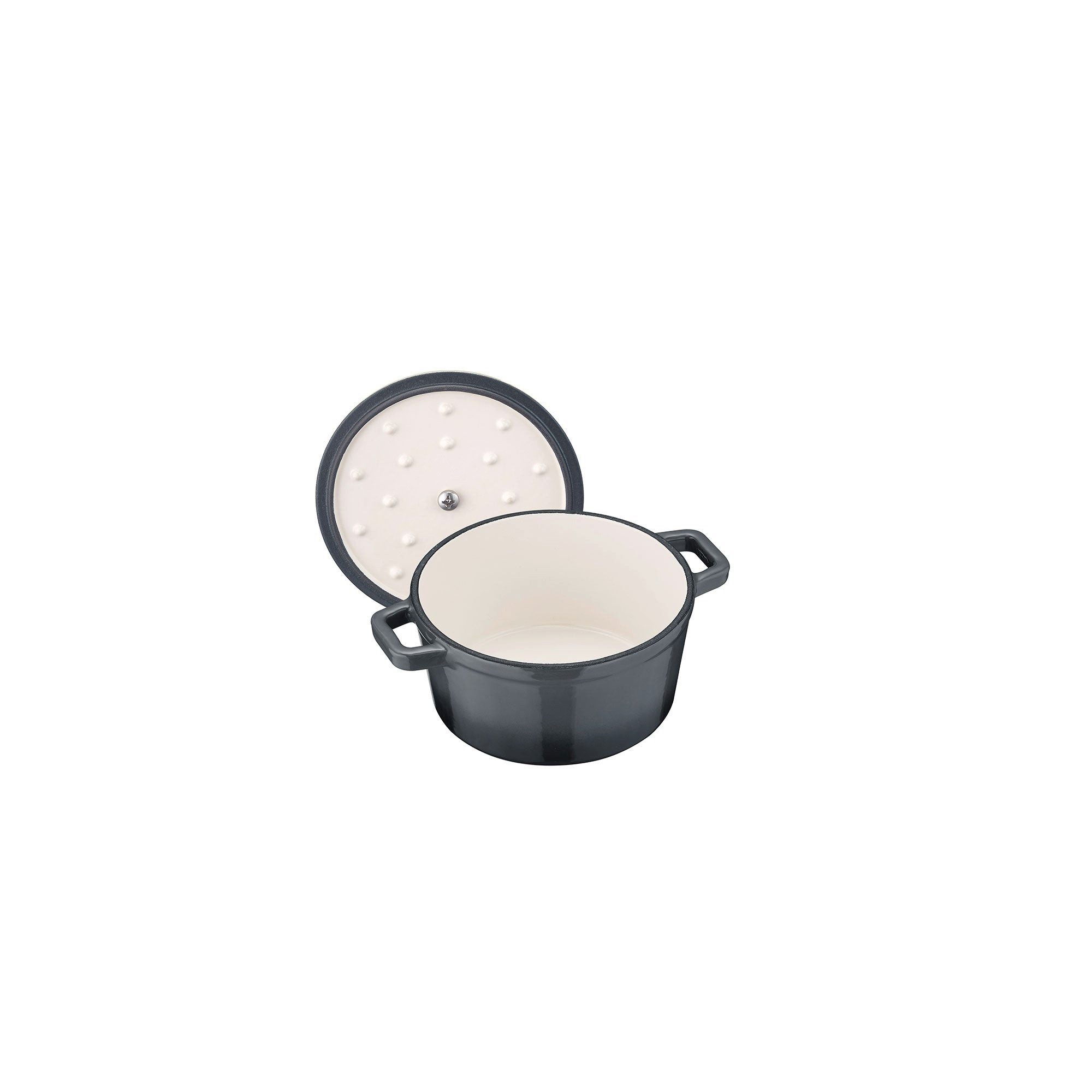 Berndes Serviertopf 14 cm, Gusseisen, schwarz/grau - b.iron, Eisenguss