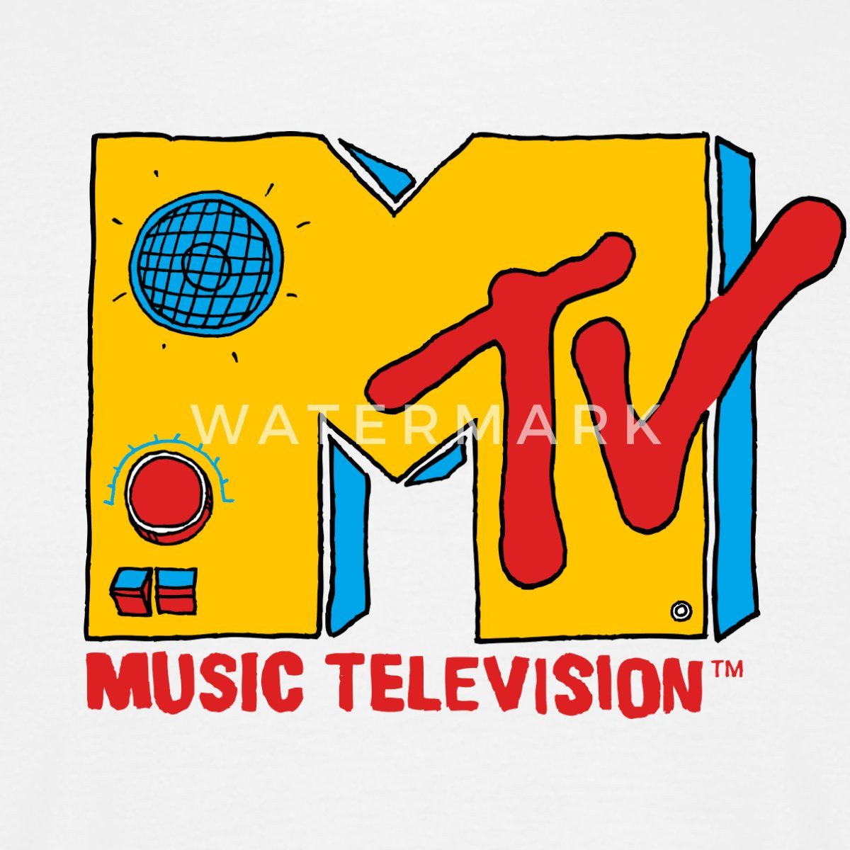 Spreadshirt T-Shirt MTV Music Television Radio-Logo günstig online kaufen