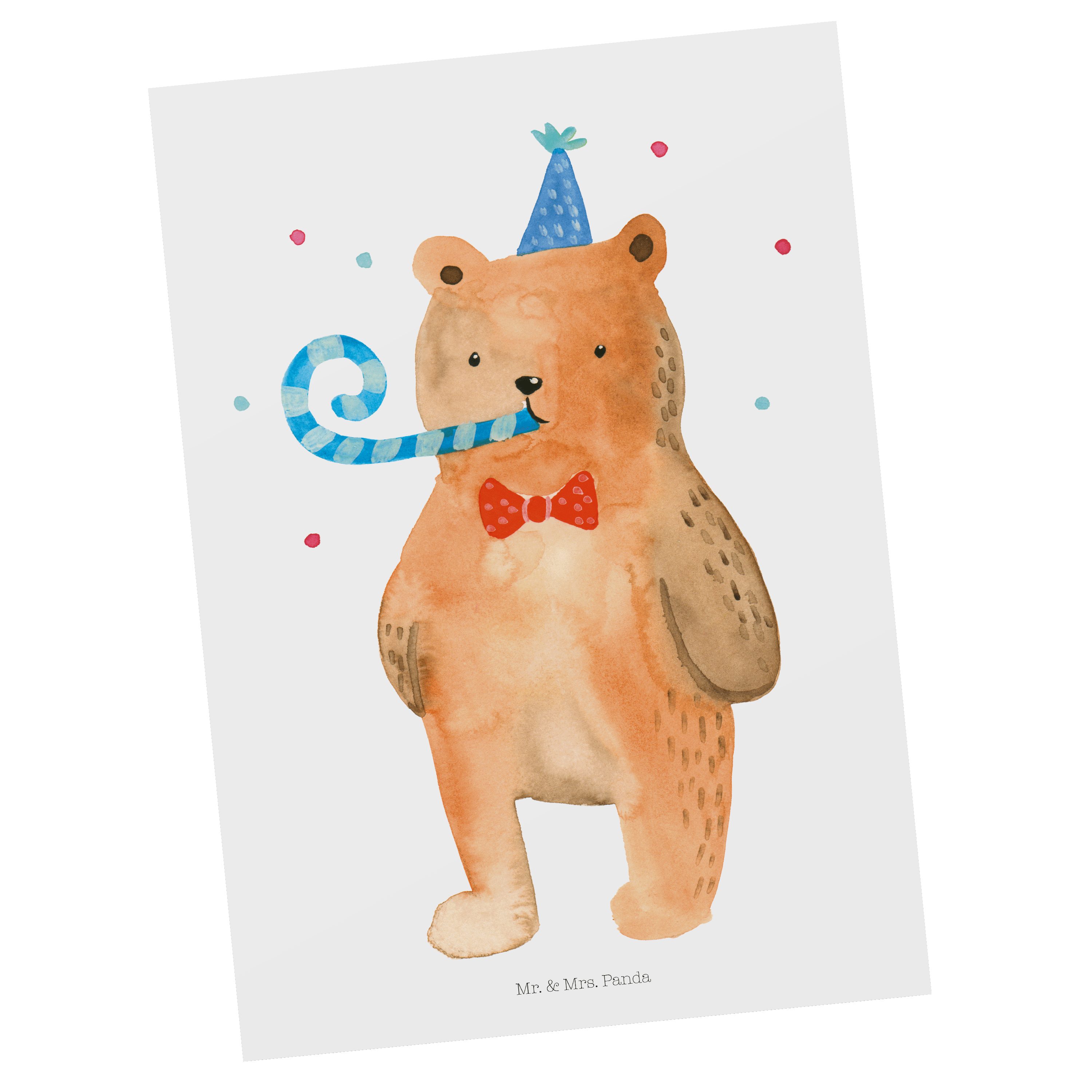 Mr. & Mrs. Panda Postkarte Birthday Bär Weiß Geschenk