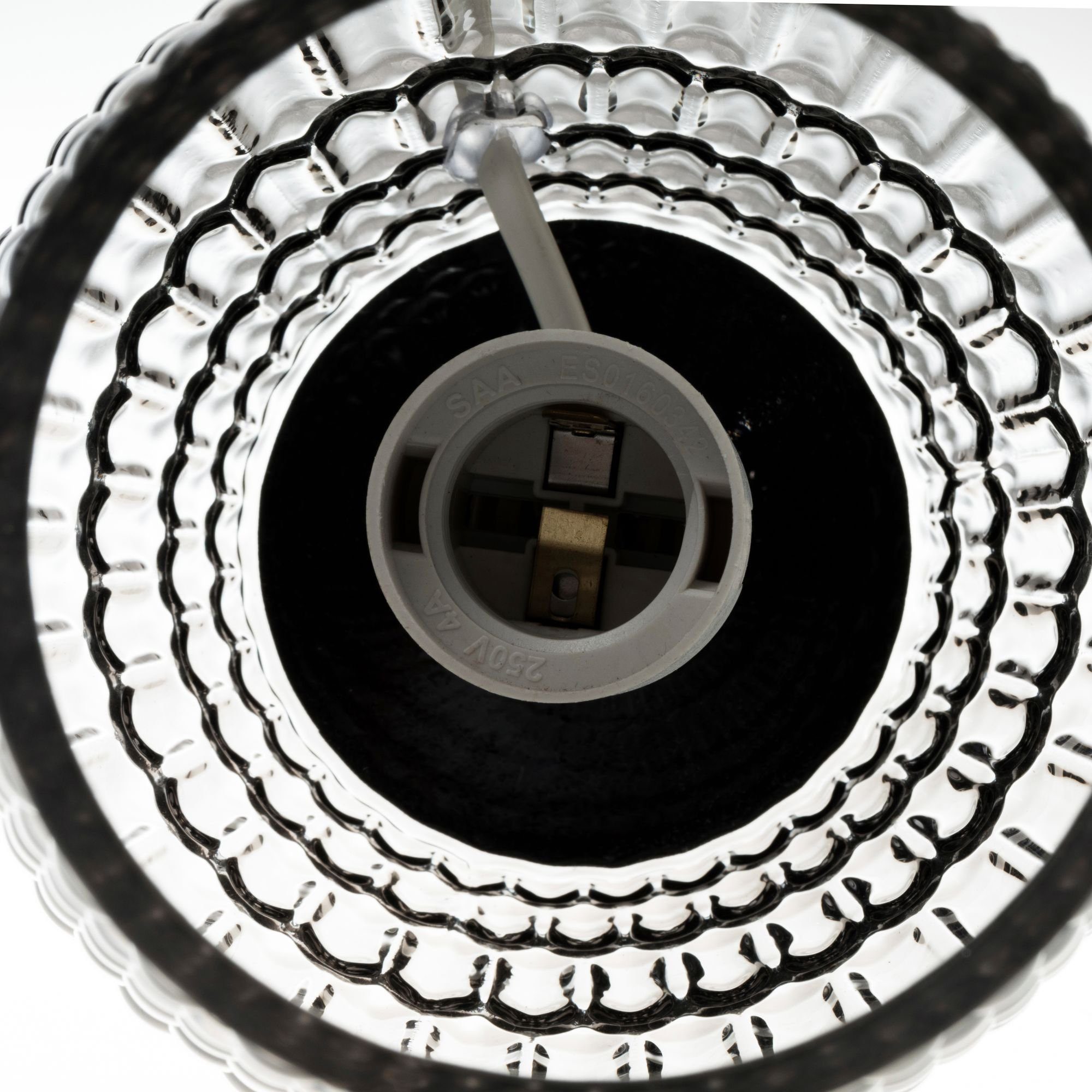 Pauleen LED Tischleuchte Crystal wechselbar, Sparkle, Leuchtmittel dimmbar, Grau/Glas E14, 3step Warmweiß