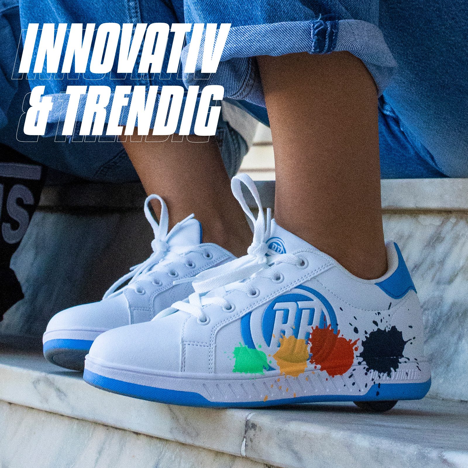 BREEZY ROLLERS Schuhe mit Rollen Rollschuhe Sneaker Heelys 2-in-1 Kinderschuhe Rollschuhe