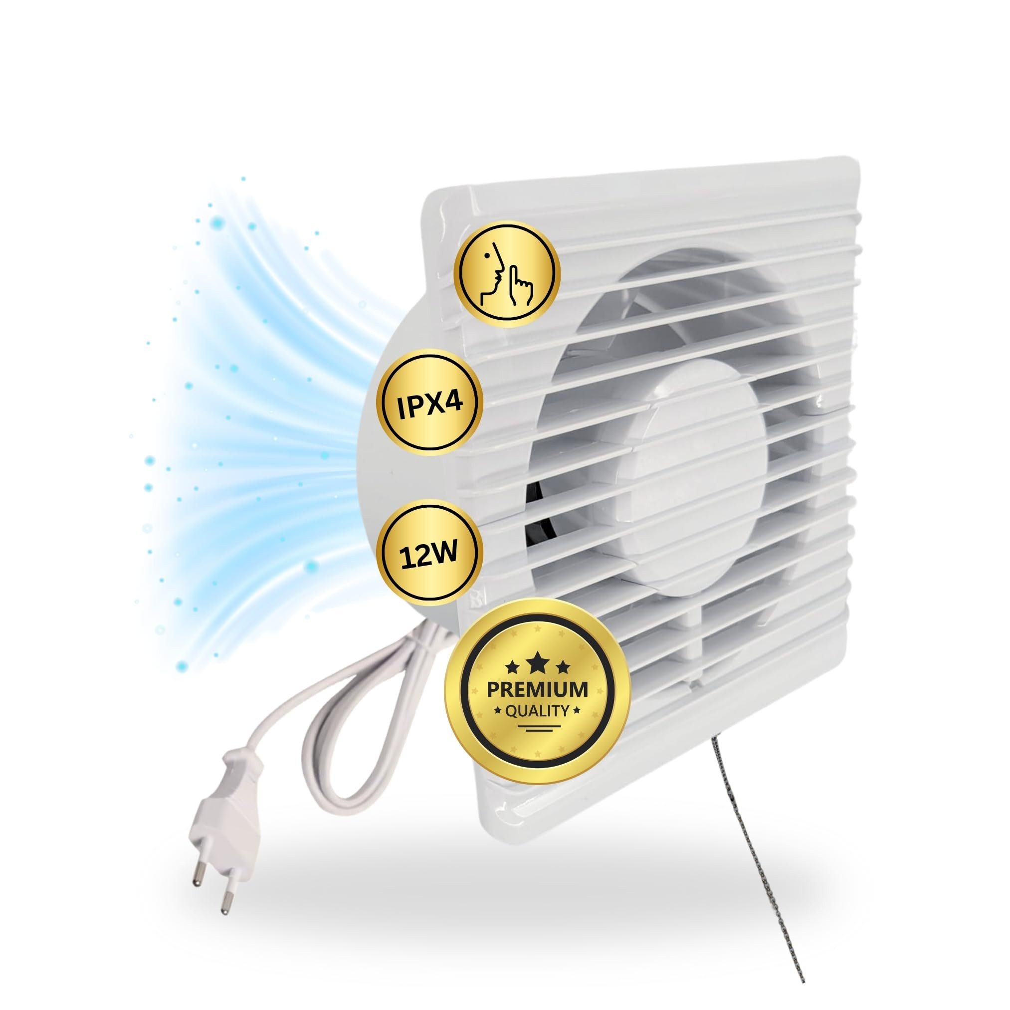 TronicXL Wandventilator Badlüfter mit Schalter Stecker günstig online kaufen