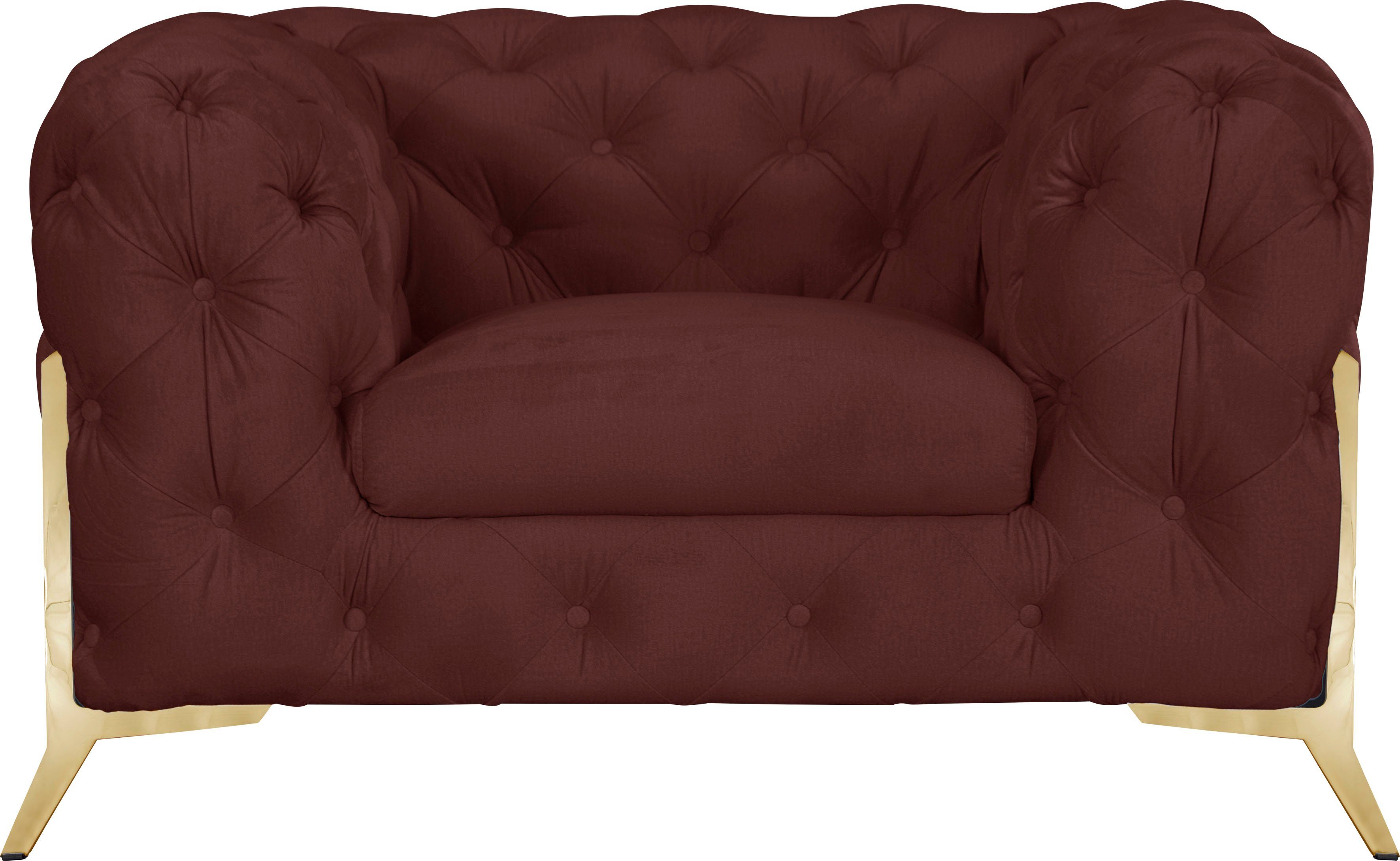 Home affaire Chesterfield-Sessel Amaury Sessel, aufwändige Knopfheftung, moderne Chesterfield Optik, Fußfarbe wählbar. Reduzierter Preis € 869,99. Unverbindliche Preisempfehlung € 1.179,99