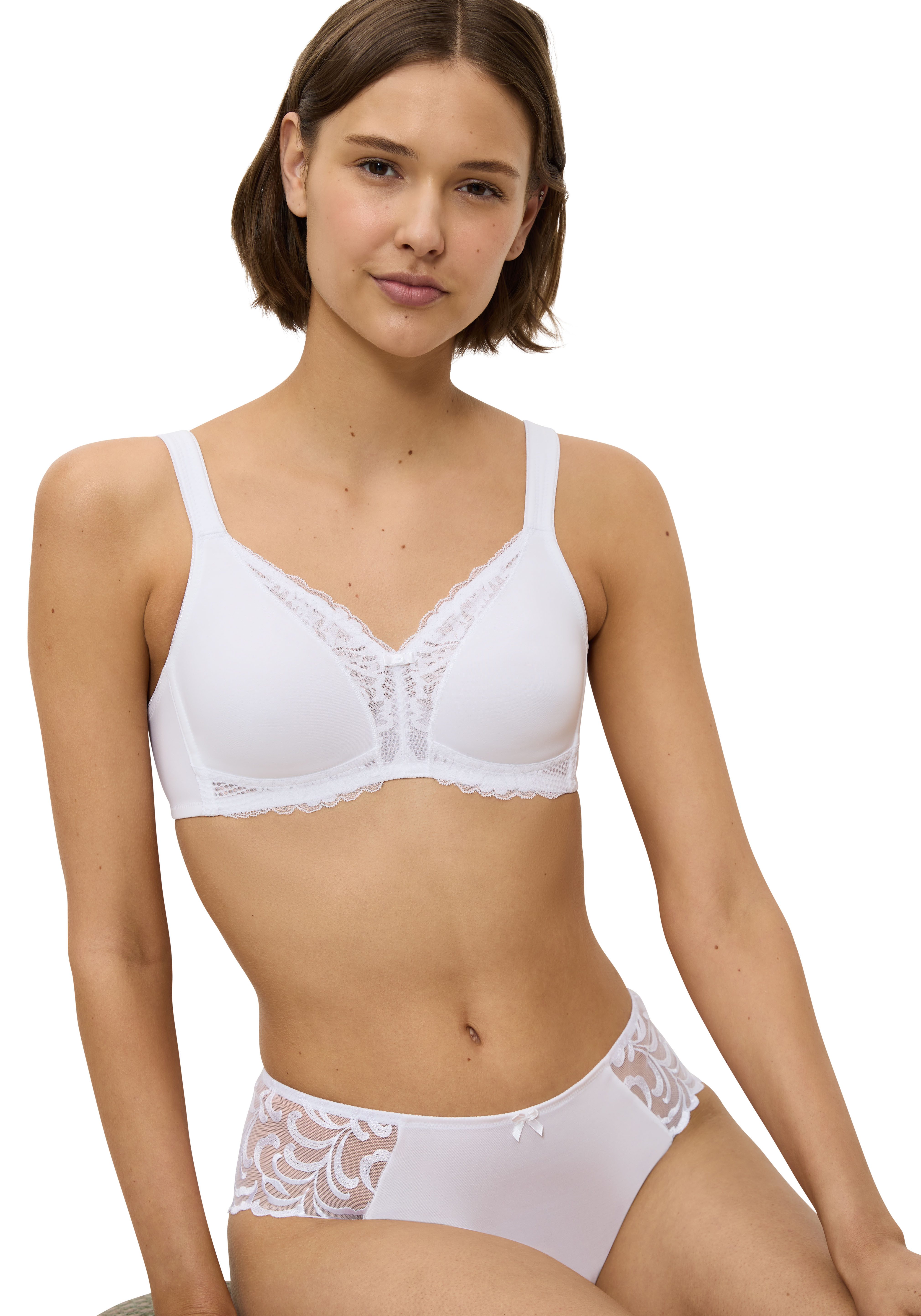 Triumph Bügelloser BH Modern Lace+Cotton Spitzeneinsätze, günstig online kaufen