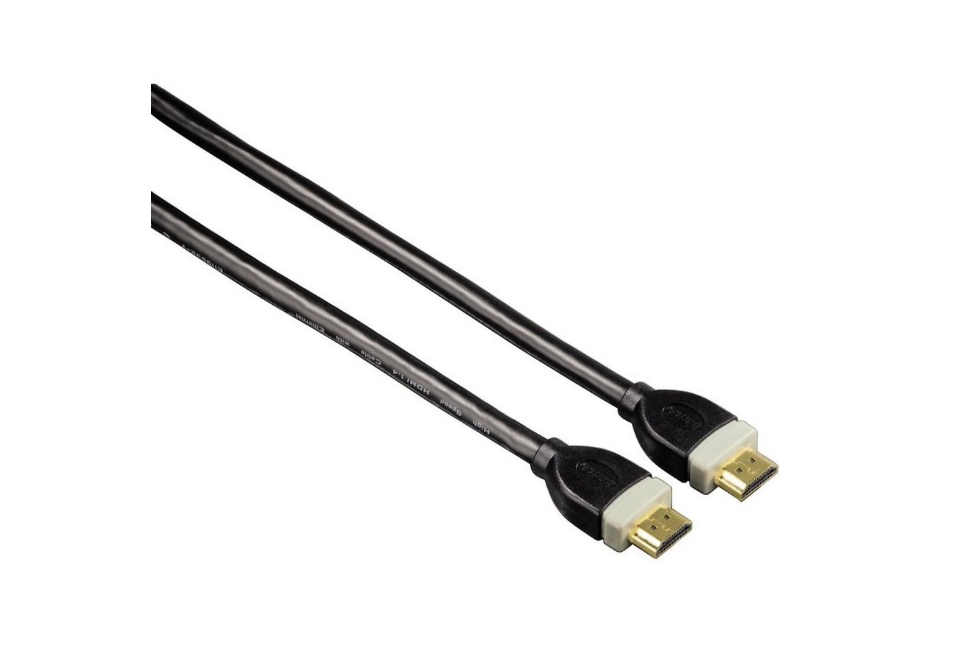 Hama 4K 10m HDMI-Kabel Ethernet Anschluss-Kabel Video-Kabel, HDMI, (1000 cm), 4K UHD Full HD TV ARC 3D 1080p HD TV LED LCD OLED vergoldete Stecker