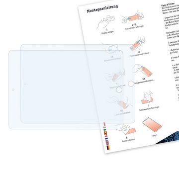 Bruni Schutzfolie Glasklare Displayschutzfolie für iPad 10.2 2019, (2 Folien), praktisch unsichtbar