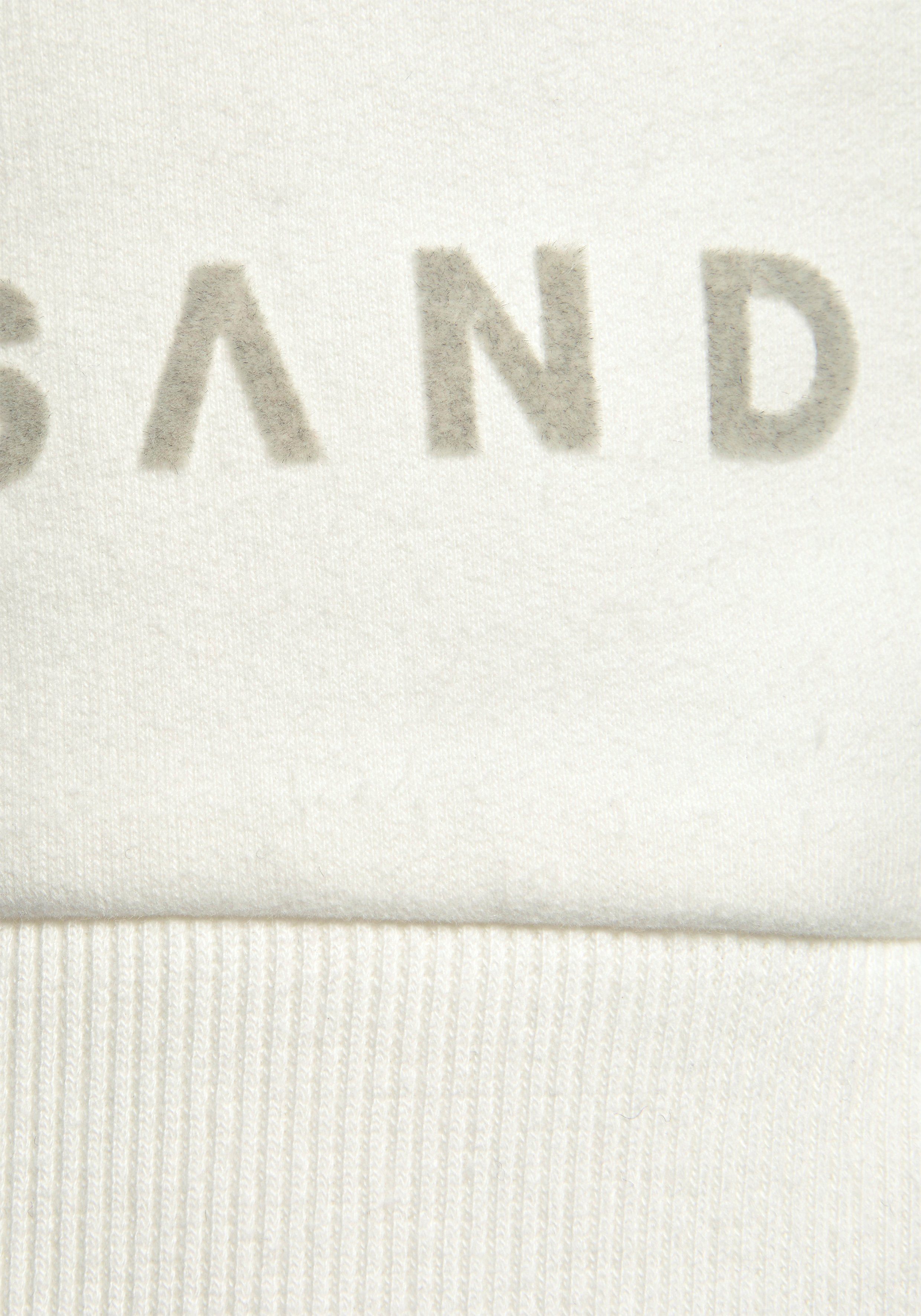 Kapuzensweatshirt weiß Logoprint mit Elbsand Svana