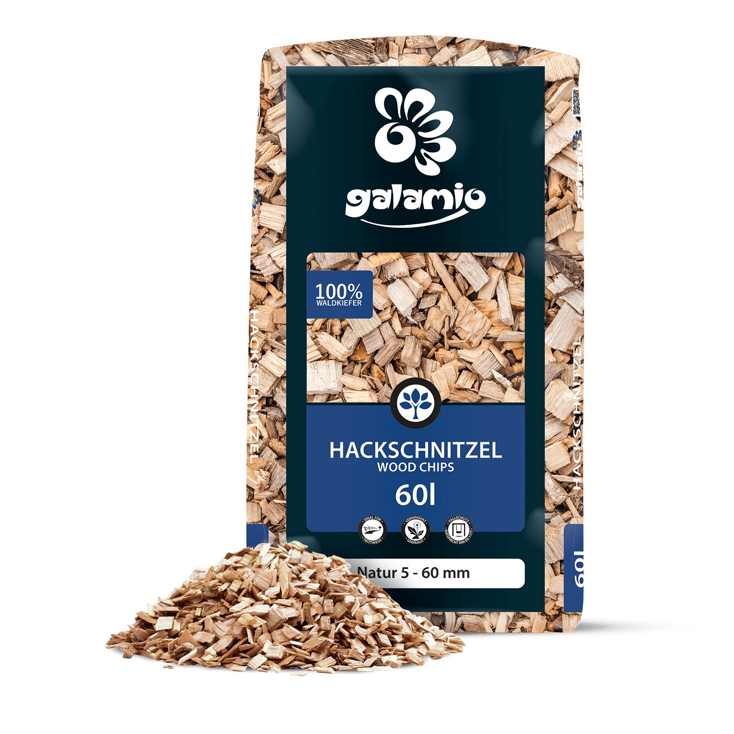 GALAMIO Holzhäcksel Natur, (Paket, 1-St)