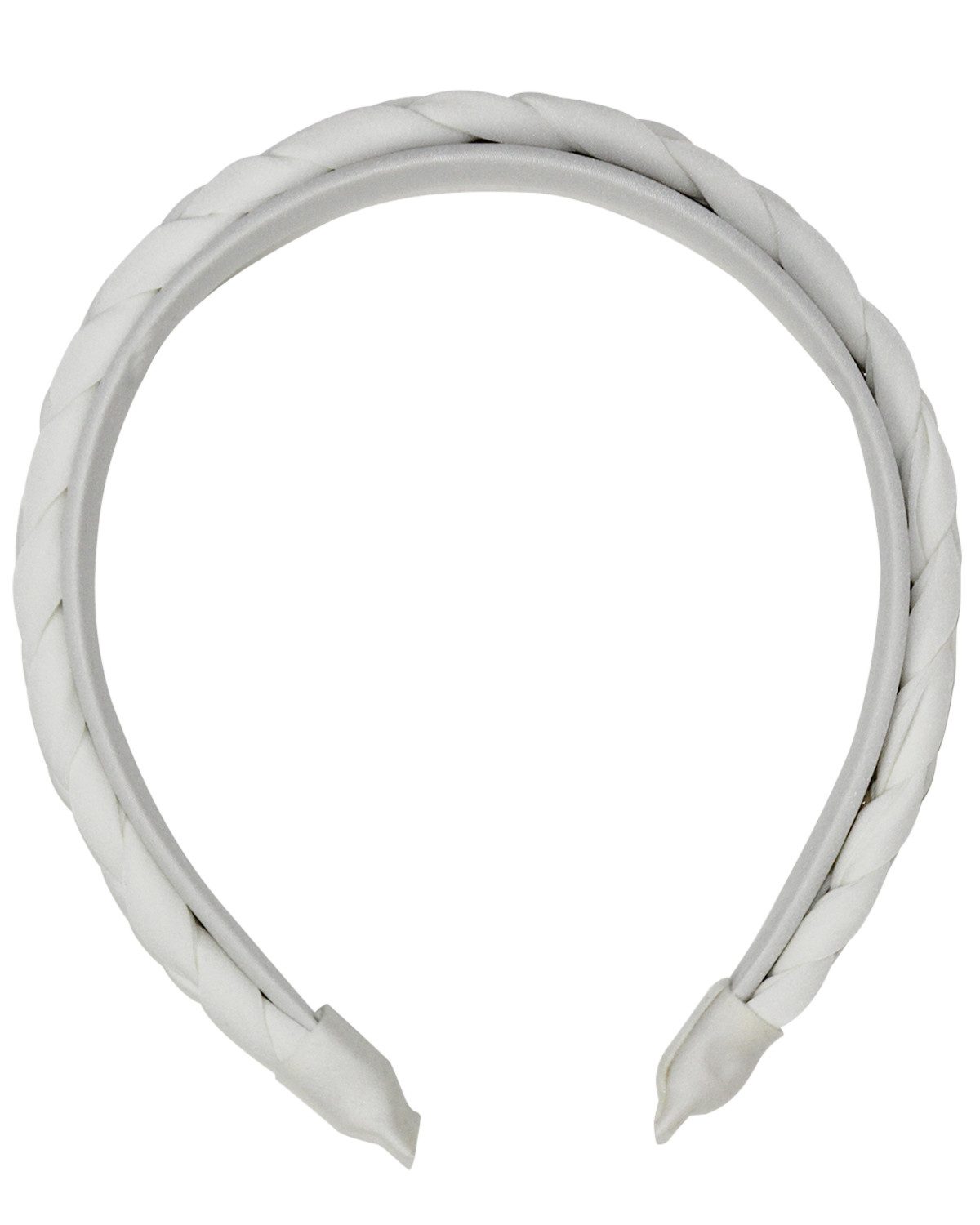 Trachtenland Kostüm Haarreif 'Rabea' mit Flechtzopf, Weiß