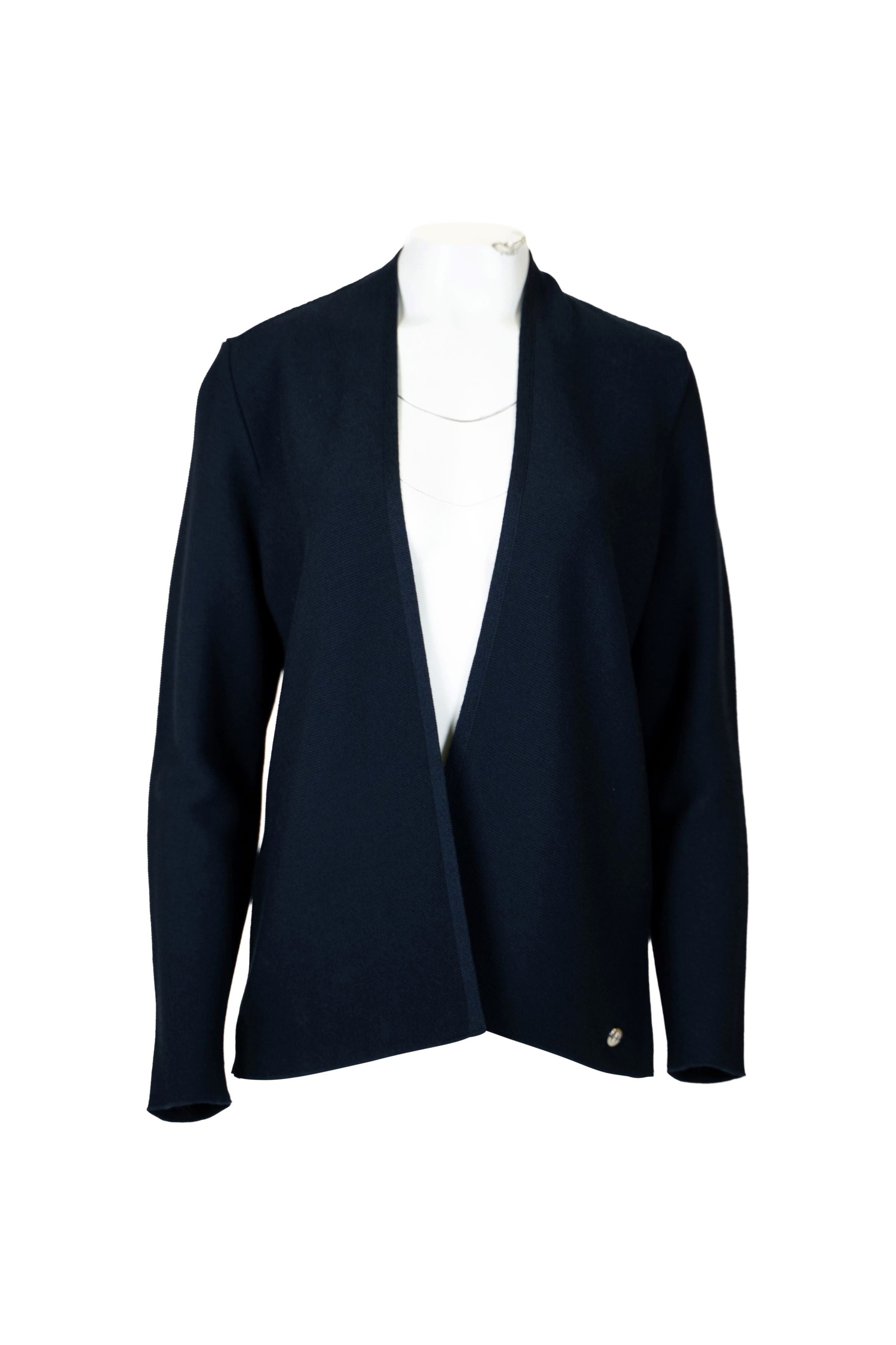 Faber Strickjacke BASIC-Strickjacke mit feinem Links-Links-Gestrick in Farbe Marine mit feinem Links-Links-Gestrick