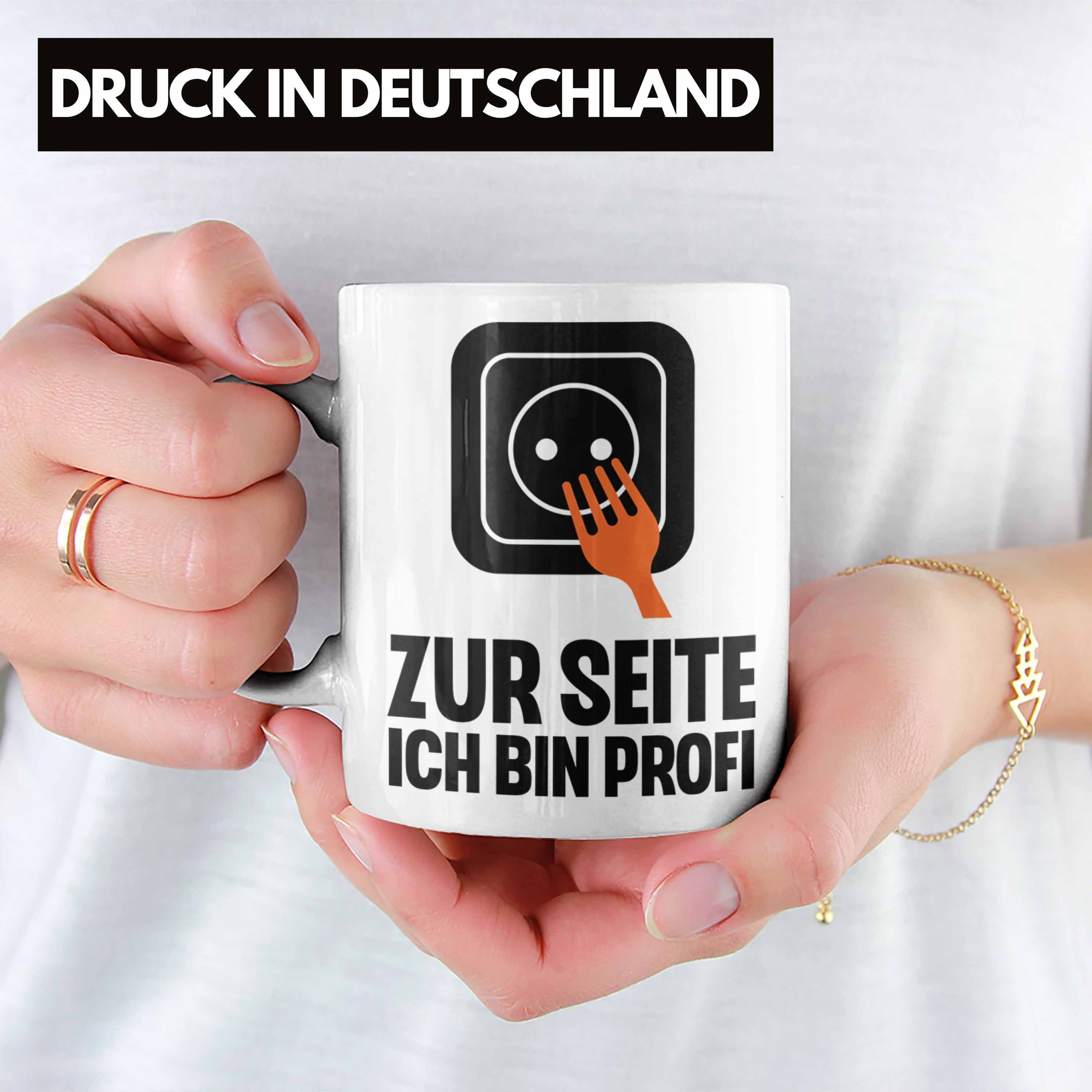 Weiss Tasse Kaffeebecher Spruch Trendation Geschenkidee Gadget Geschenk Elektriker Trendation Tasse Geschenke - Lustig Männer