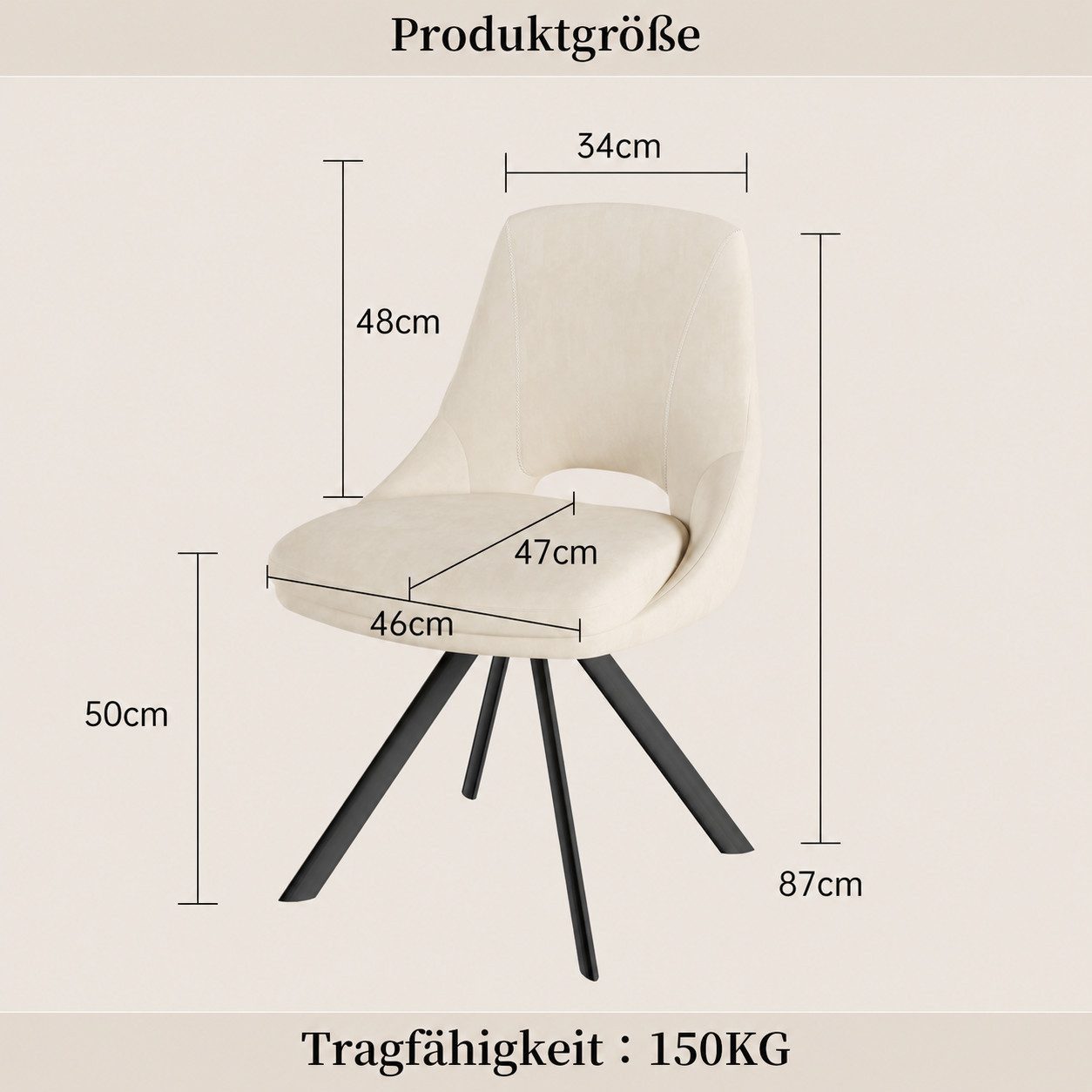 Jiexi Essgruppe Tisch-und Stuhlset, Ausziehbarer Esstisch (130–170 cm) mit 4-6 Stühlen – Bild 3 von 5