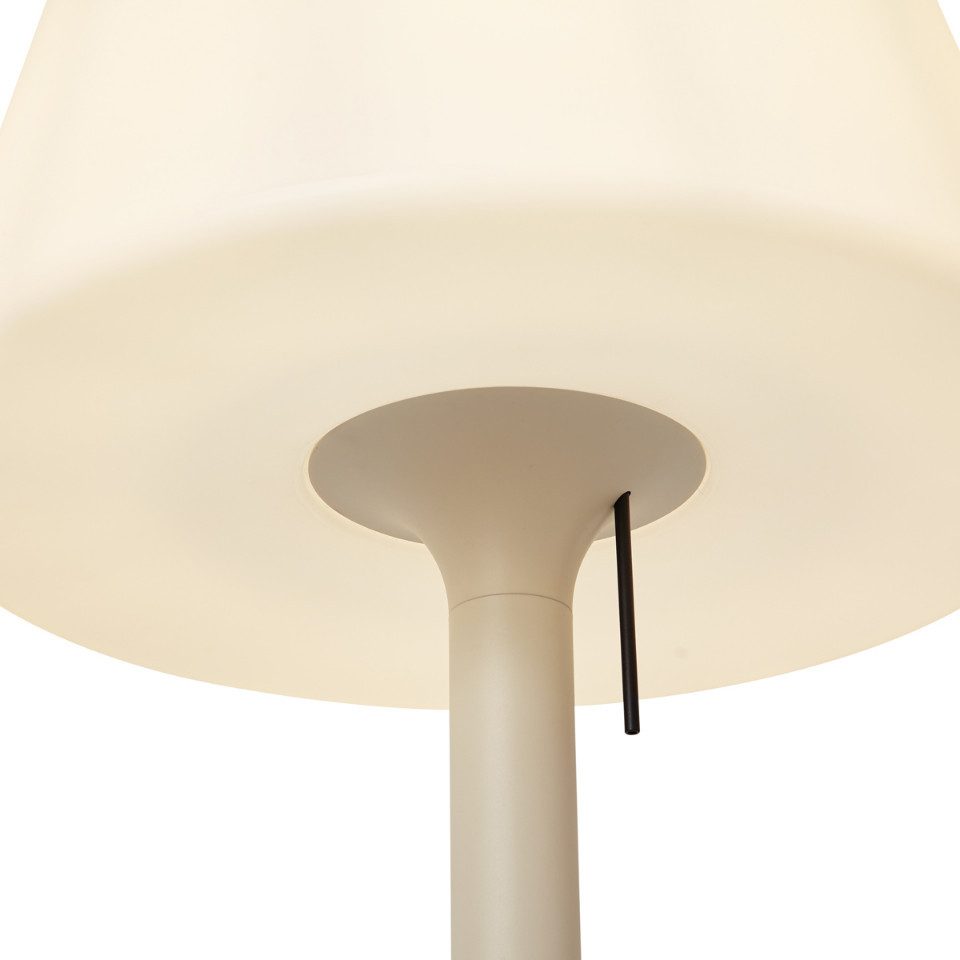 Qazqa Außen-Stehlampe Virginia, ohne Leuchtmittel, Warmweiß, QAZQA Außen Boden­leuchte, e27, Beige, Metall, Modern