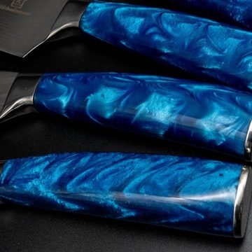 Küchenkompane Messer-Set Messerset asiatisch mit magnetischer Holzleiste - Shiburu Küchenmesser (2-tlg)