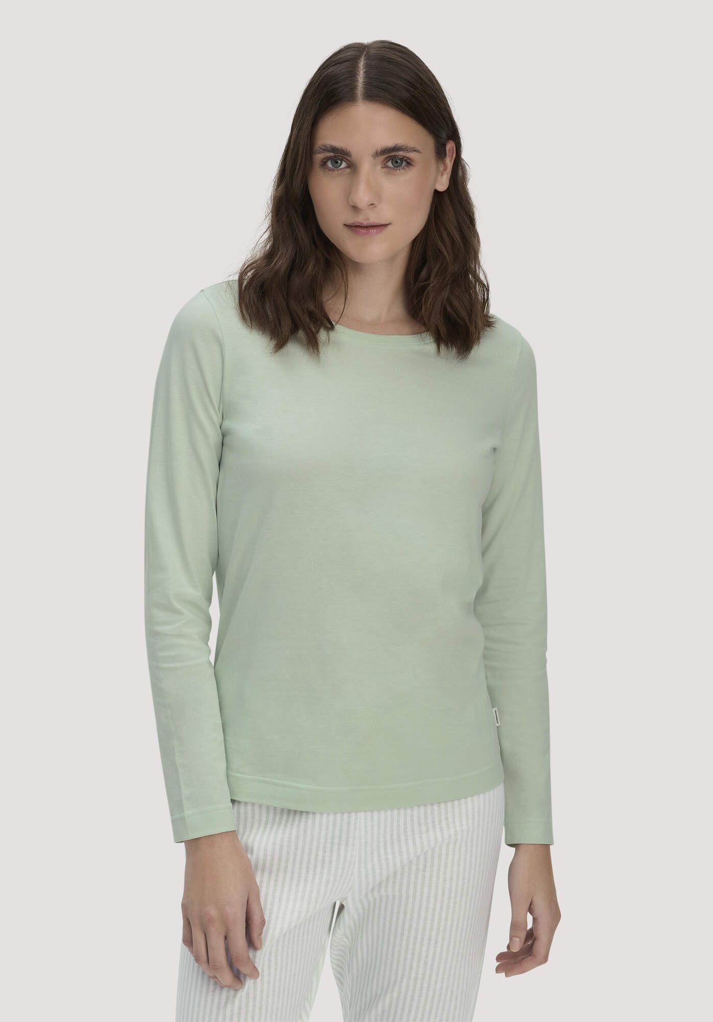 Hessnatur Pyjamaoberteil Langarm Regular aus reiner Bio-Baumwolle (1-tlg)