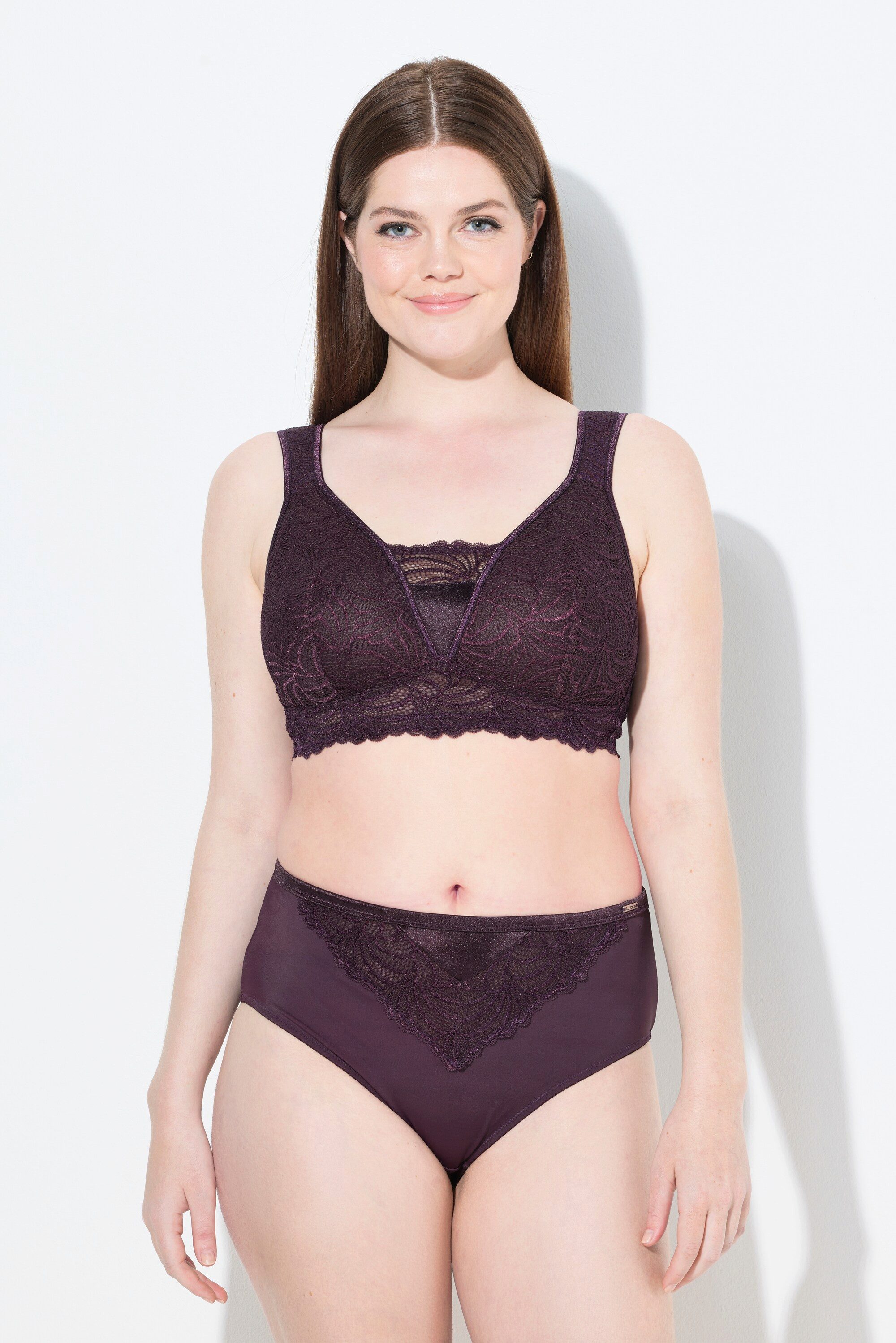 Ulla Popken Bügelloser BH Bralette Spitze ohne Bügel