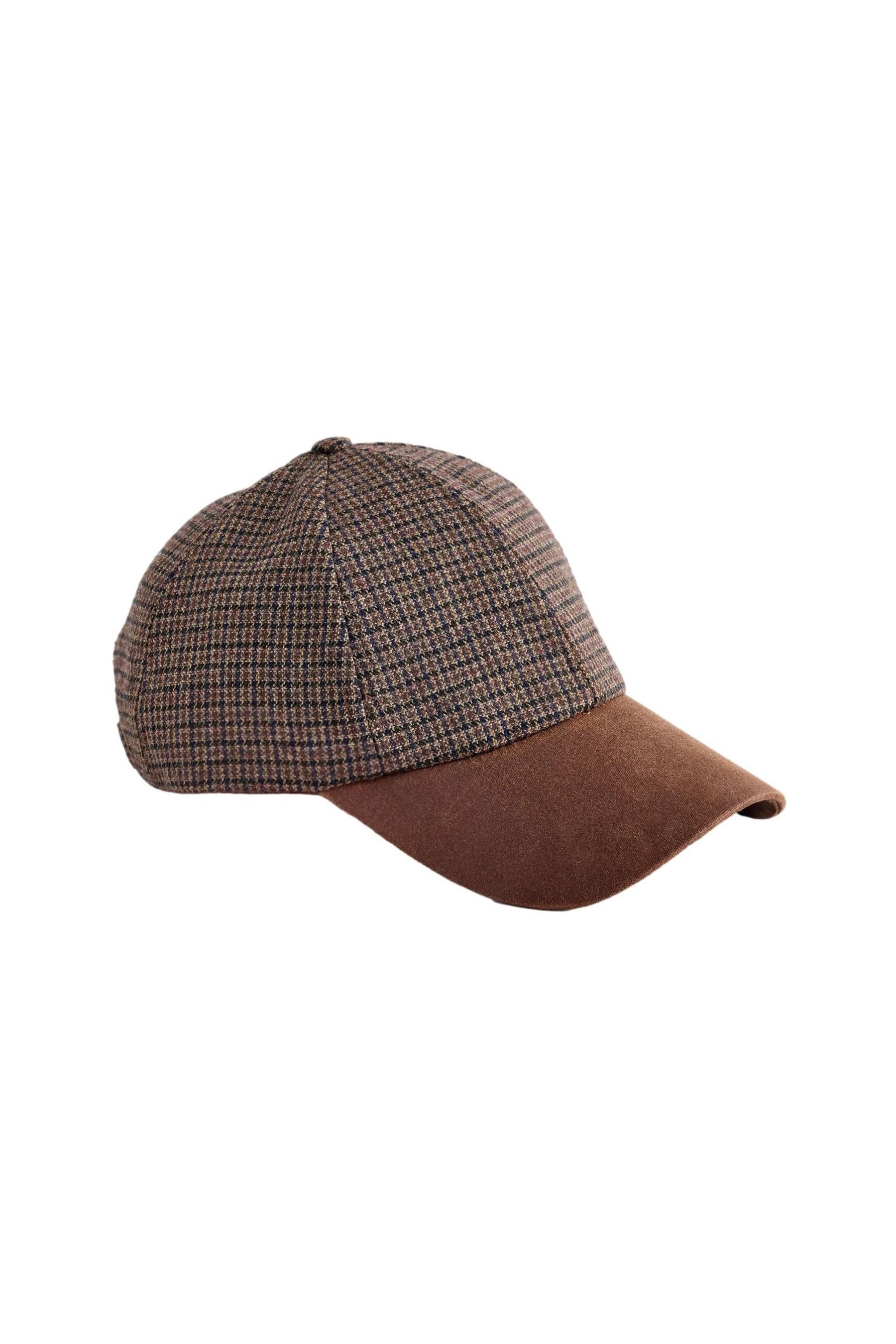 Next Baseball Cap Karierte Kappe mit Kontrastschirm (1-St)