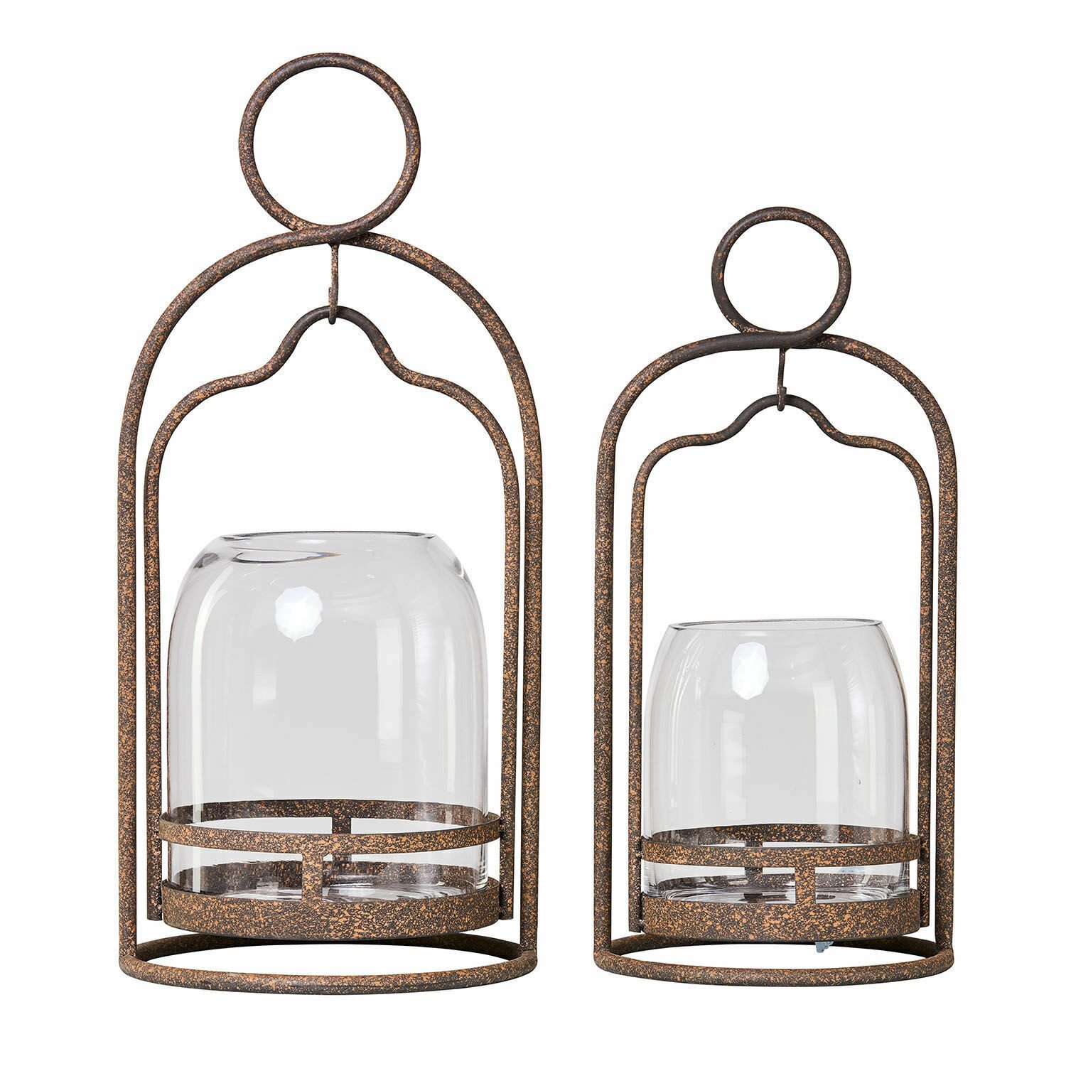 Mirabeau Windlicht Windlicht 2er Set Émilisse antikbraun (2er Set, 2er Set)