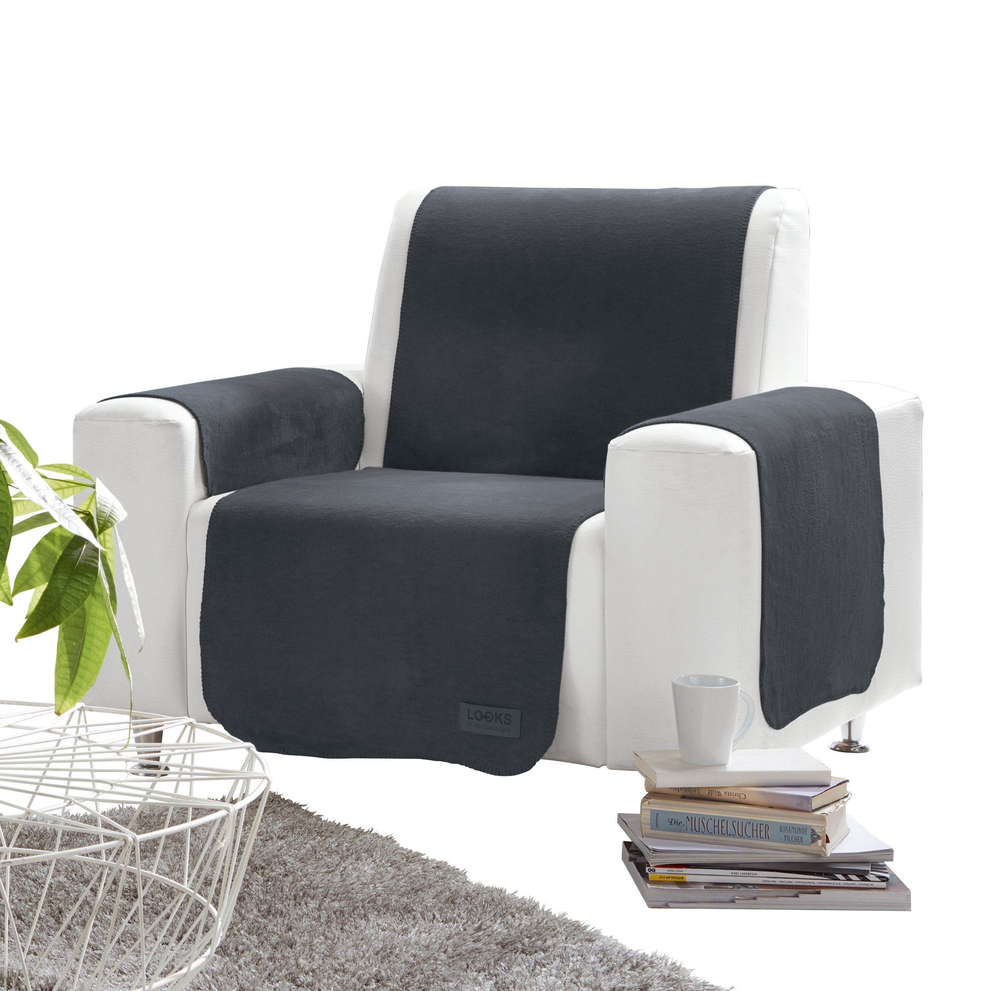 LOOKS by Wolfgang Joop Sesselschoner Sessel- und Sofaschoner, Baumwollmischung Uni von LOOKS by Wolfgang Joop