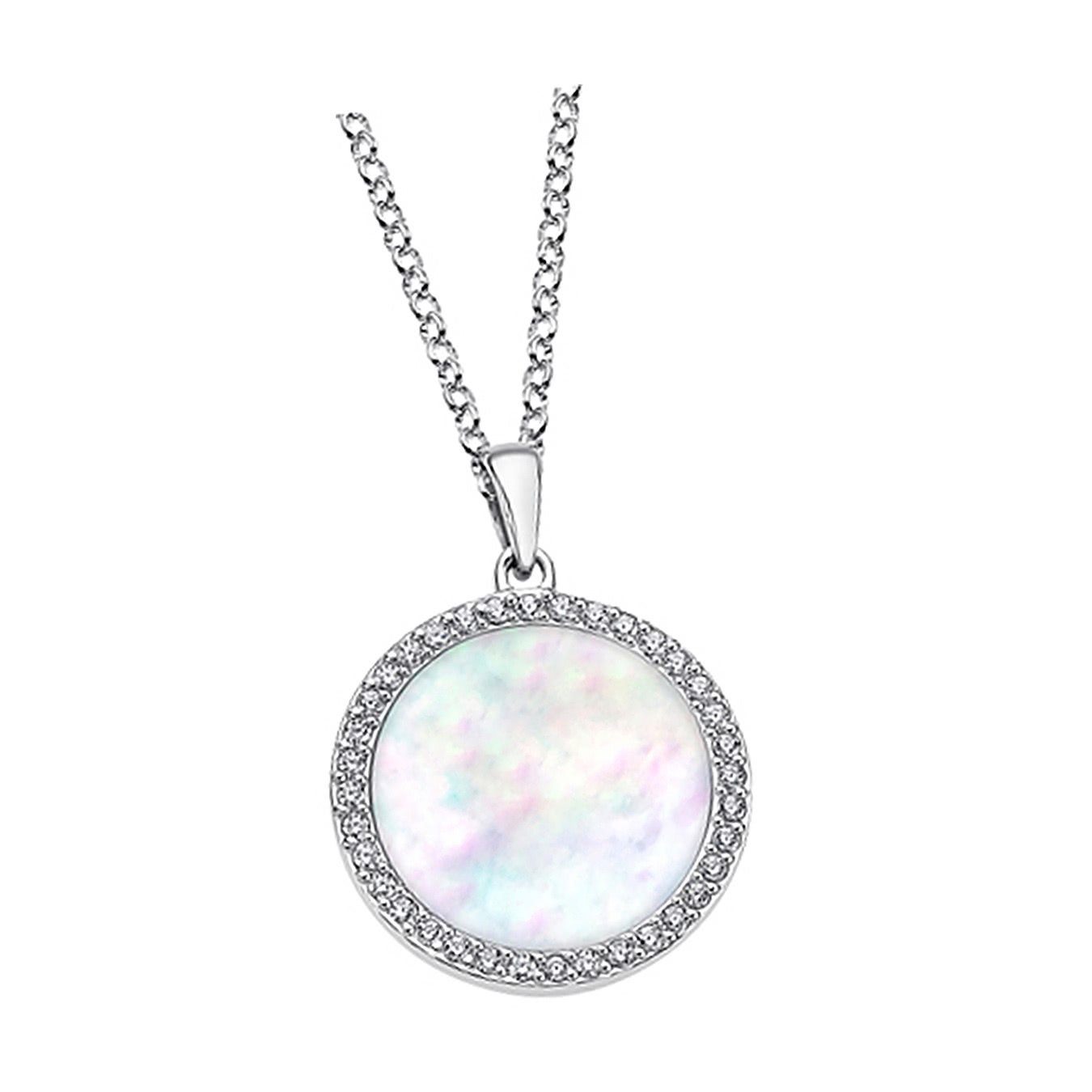 LOTUS SILVER Silberkette Lotus Silver Kreis Halskette (Halskette), Halskette Kreis ca. 42cm, 925 Sterling Silber, Farbe: silber