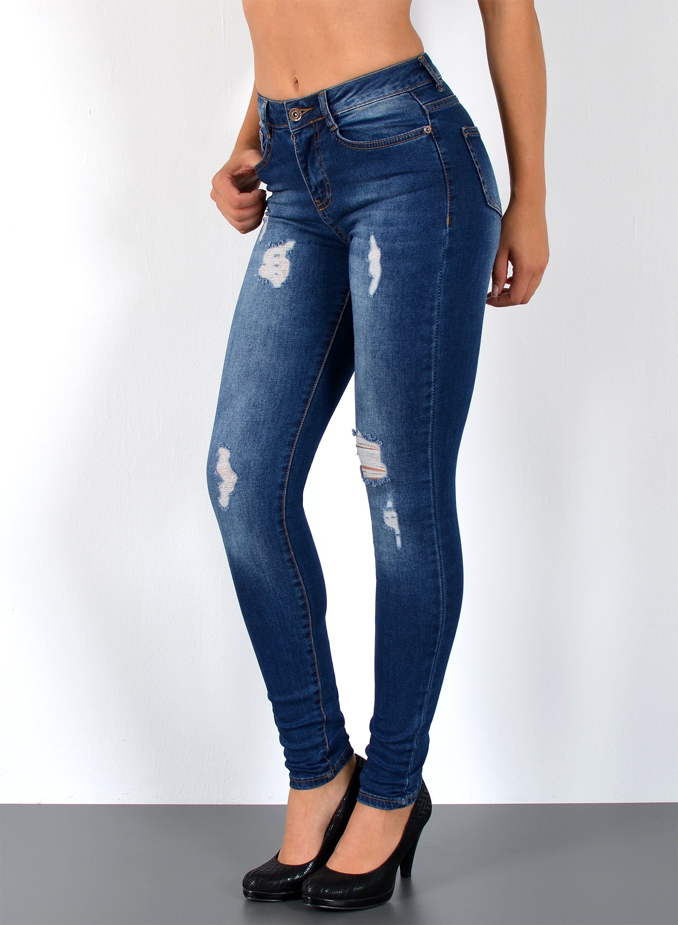ESRA Skinny-fit-Jeans S600 Damen Skinny Fit günstig online kaufen