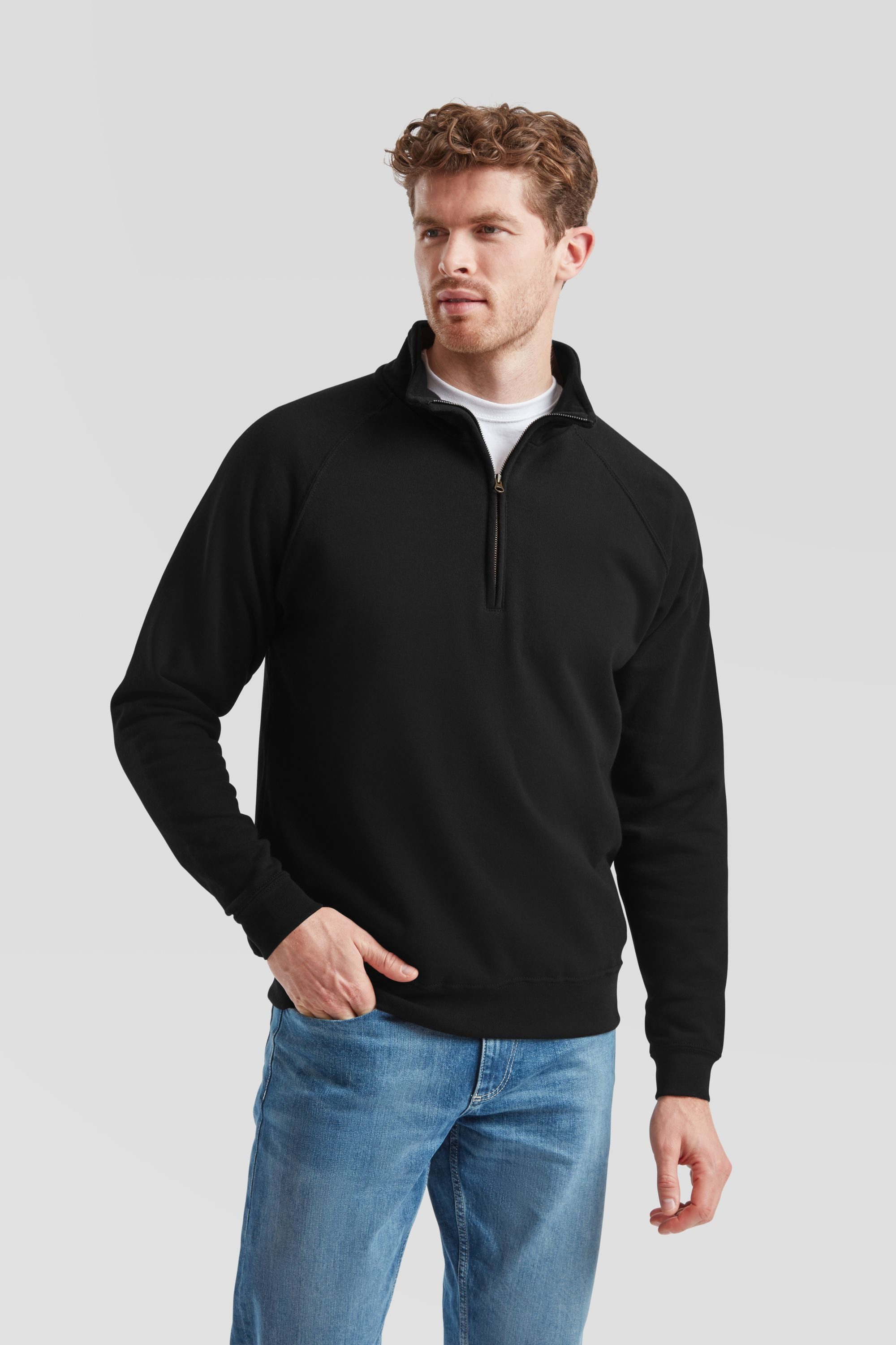 Fruit of the Loom Sweatshirt Fruit of the Loom Classic Zip Neck Sweat