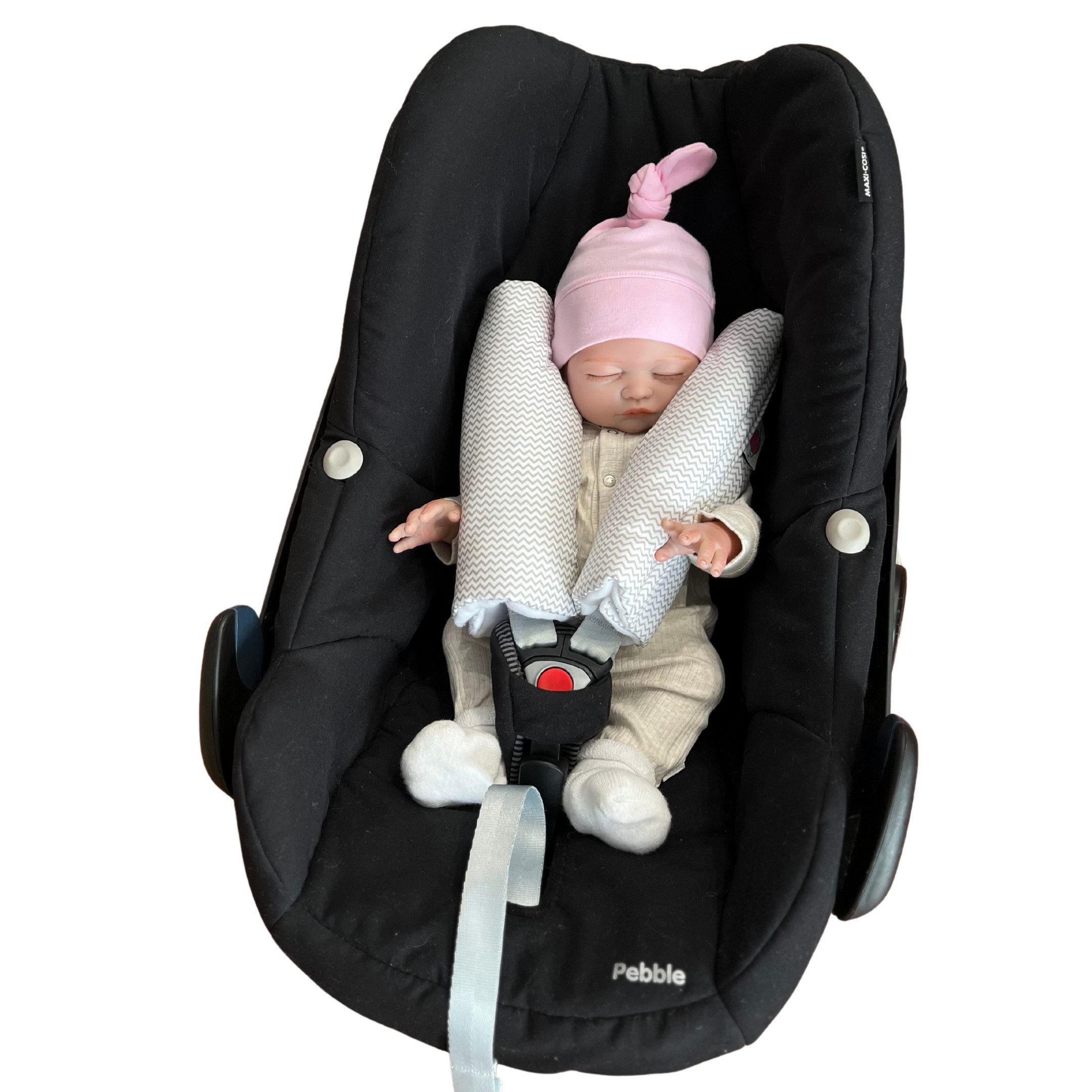 Babymajawelt Gurtpolster Armpolster für Babyschale, Kinder Gurtpolster, (1 St), Made in EU, schützt die Arme, Einfach zu befestigen, Bietet Halt