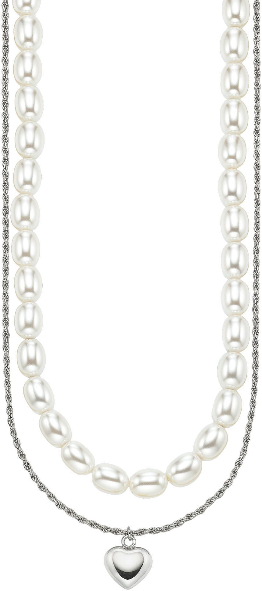 Aniston JEWELRY & WATCHES Kette mit Anhänger Schmuck Geschenk Silber 925 Halskette mit Perlen und Herzanhänger, mit Perle (synth). Reduzierter Preis € 65,37. Unverbindliche Preisempfehlung € 99,99