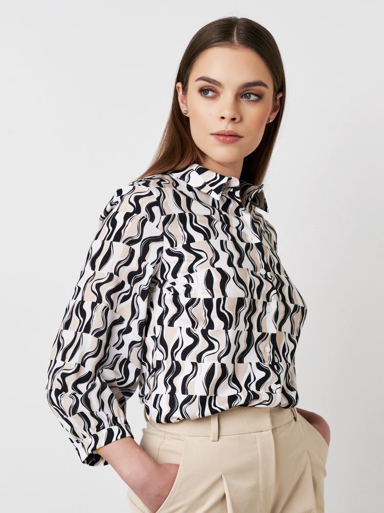 DESOTO Klassische Bluse Pia mit Hemdblusenkragen günstig online kaufen