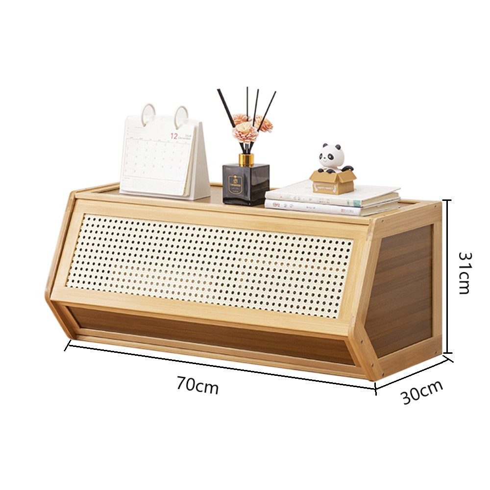 CHZIMADE Stapelbox Bambus-Schrank, stapelbare Desktop-Speicherbox (1 günstig online kaufen