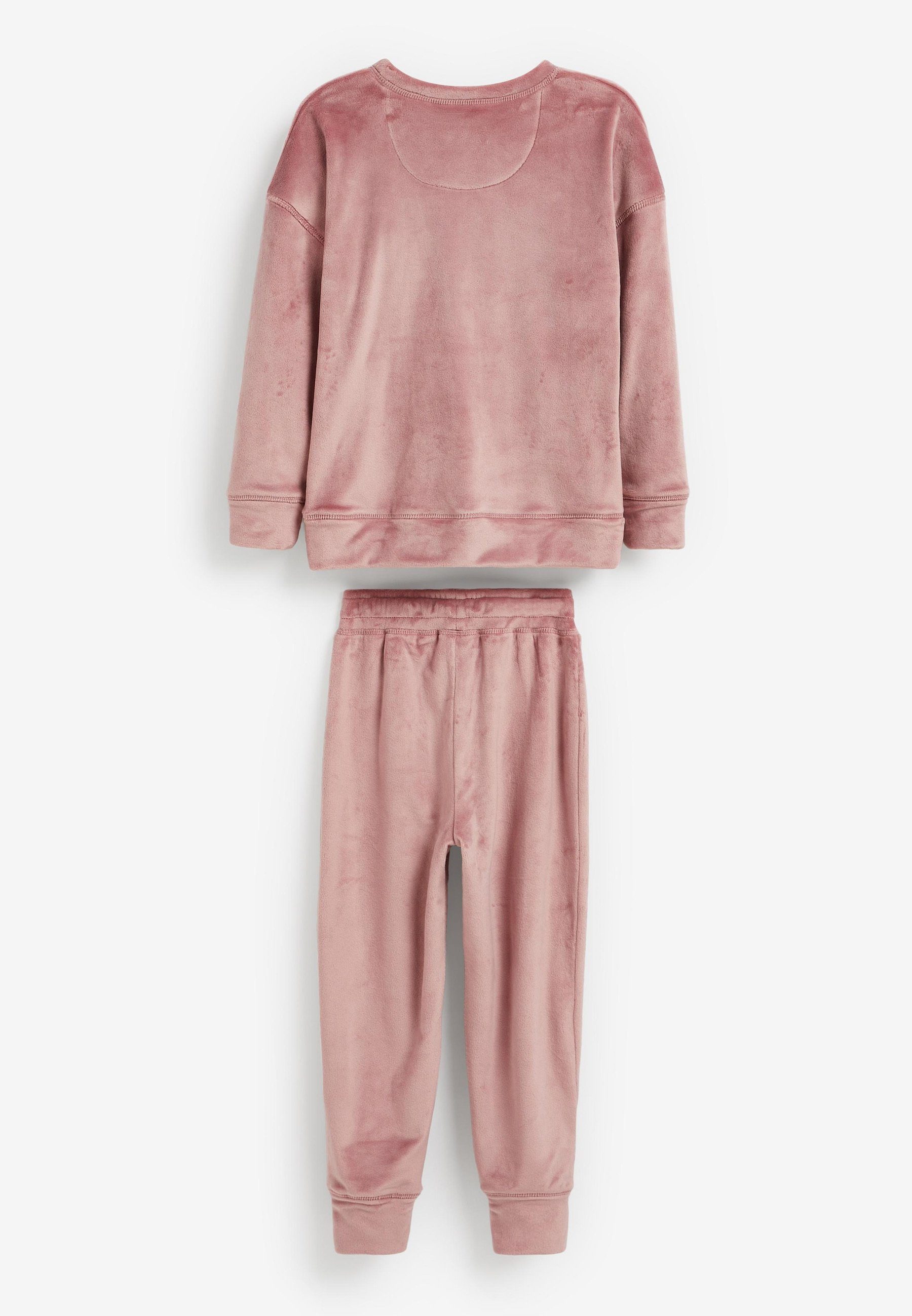 Velours aus Next Pyjama (2 tlg) Pink Freizeitanzug