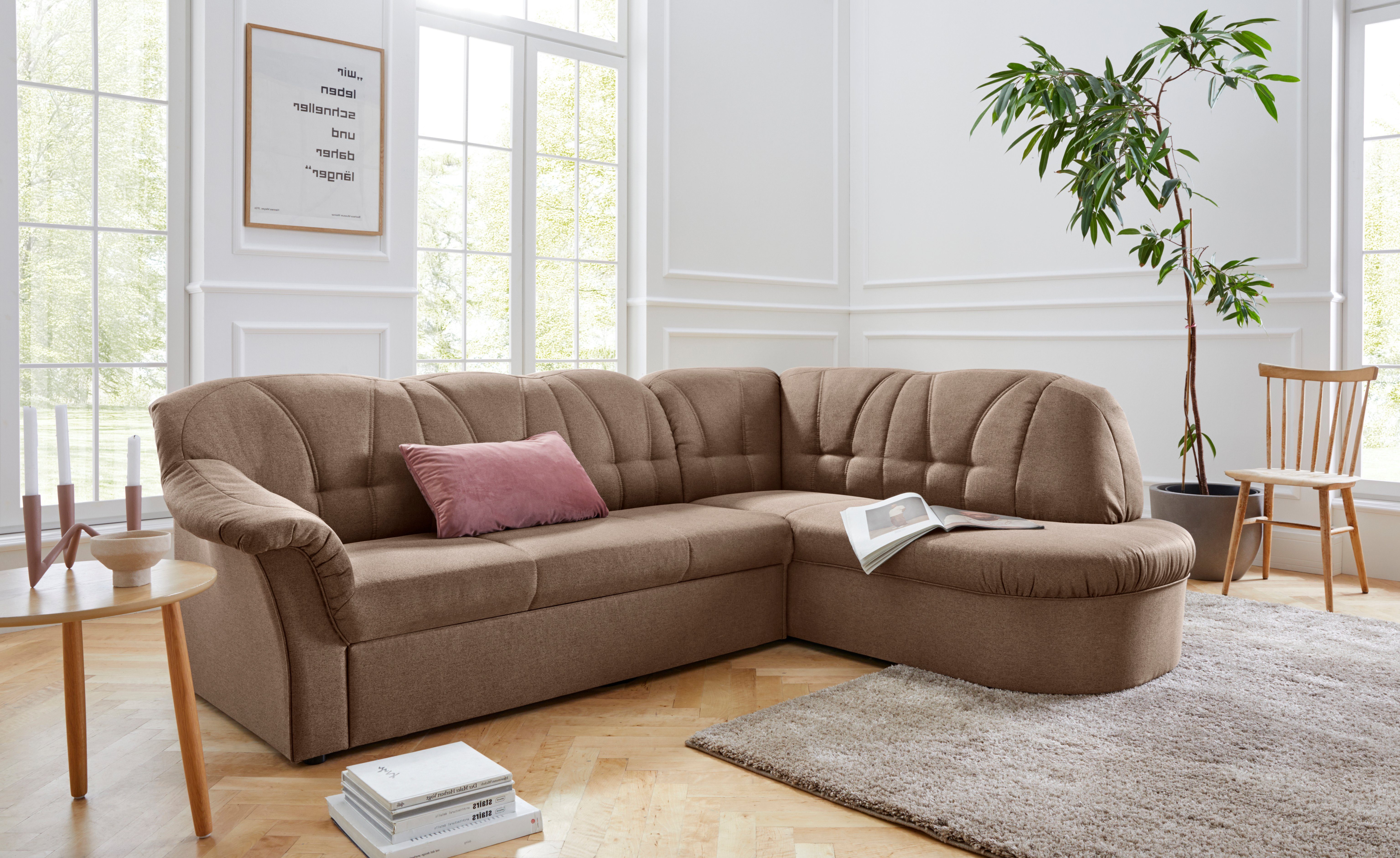 DOMO collection Ecksofa Pegnitz, elegante Rückensteppung, günstig online kaufen