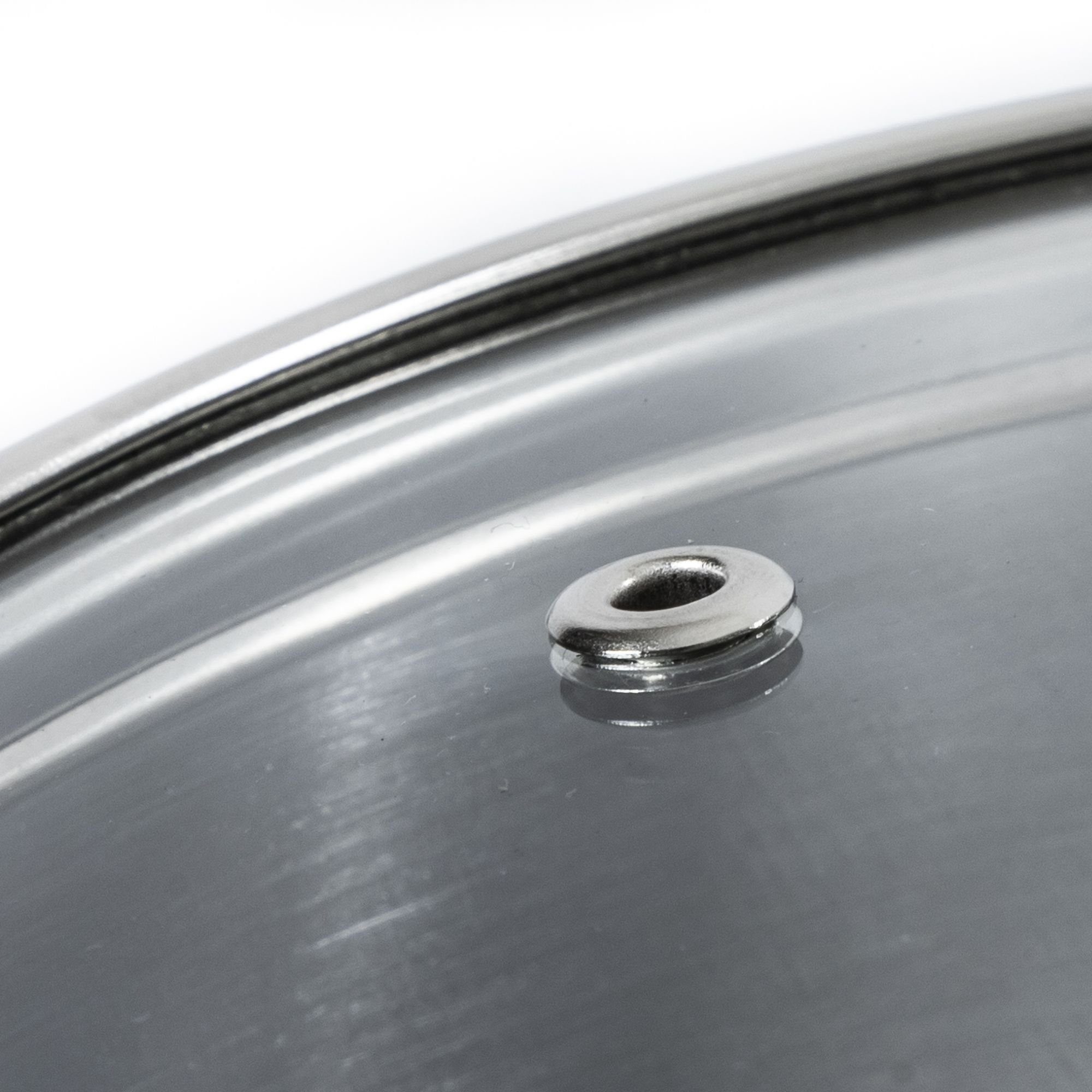 Haushalt International Kochtopf, Edelstahl, 10 Liter - Universal - Mit Glasdeckel - Für alle Herdarten