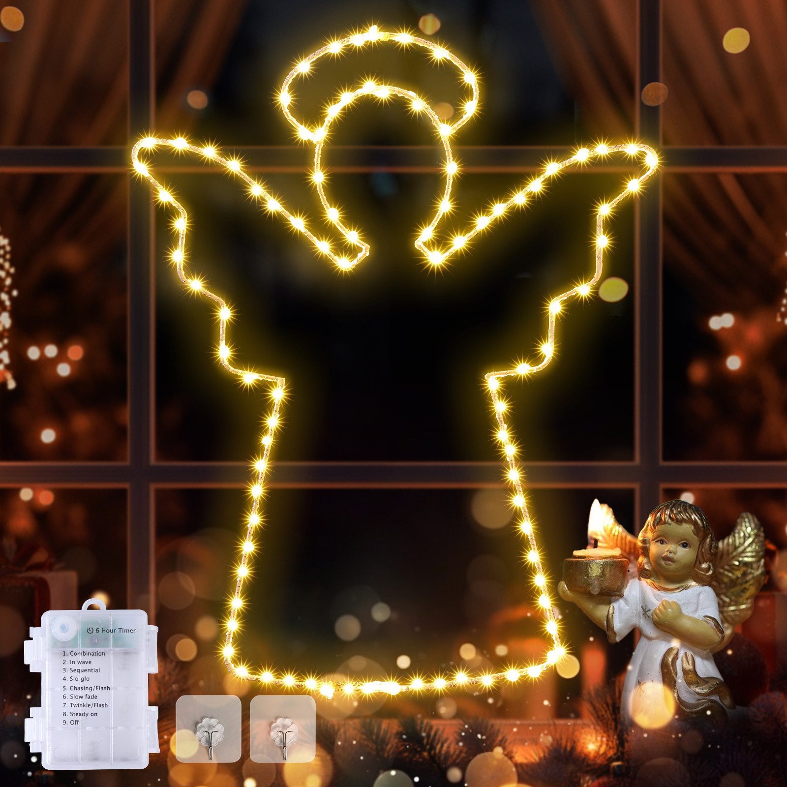 Elegear LED-Lichterkette LED Dekolicht Weihnachtsengel mit günstig online kaufen