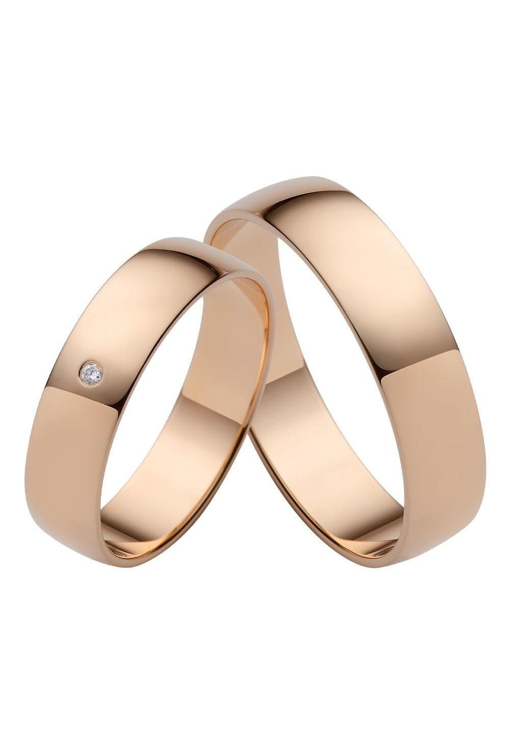 Firetti Trauring Schmuck Geschenk Gold Hochzeit Ehering Trauring "LIEBE", Made in Germany, wahlweise mit oder ohne Brillant