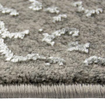 Teppich Moderner Orient Designerteppich • Verzierungen • glänzend silber, Teppich-Traum, rechteckig, Höhe: 1 mm