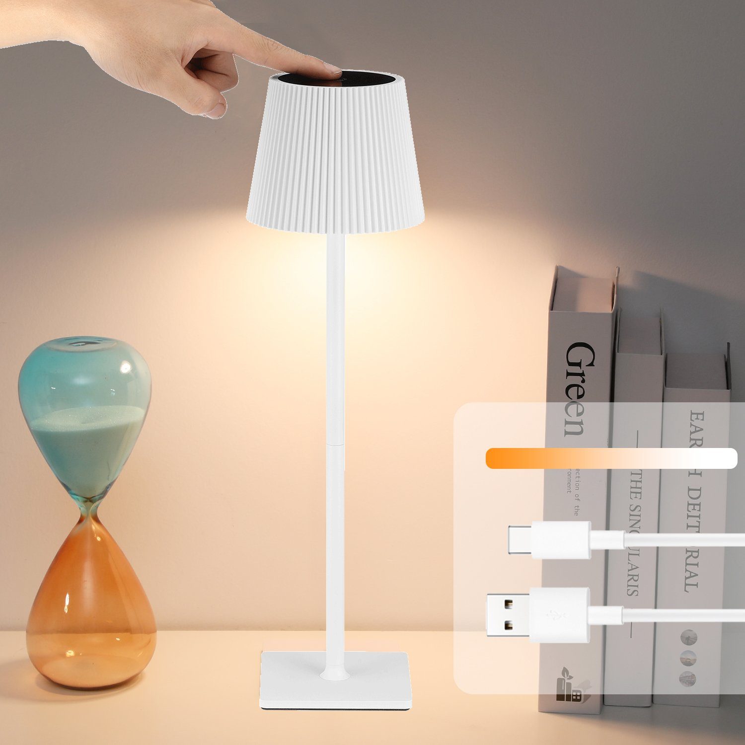 oyajia LED Tischleuchte Kabellose LED Tischlampe, günstig online kaufen
