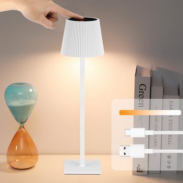 oyajia LED Tischleuchte Kabellose LED Tischlampe, Touch-Dimmen Wiederaufladbarer 8000-mAh-Akku, LED fest integriert, Kaltweiß/Naturweiß/Warmweiß, Abnehmbar Eisen Tischlampe mit USB-C, für Esszimmer Schlafzimmer Café