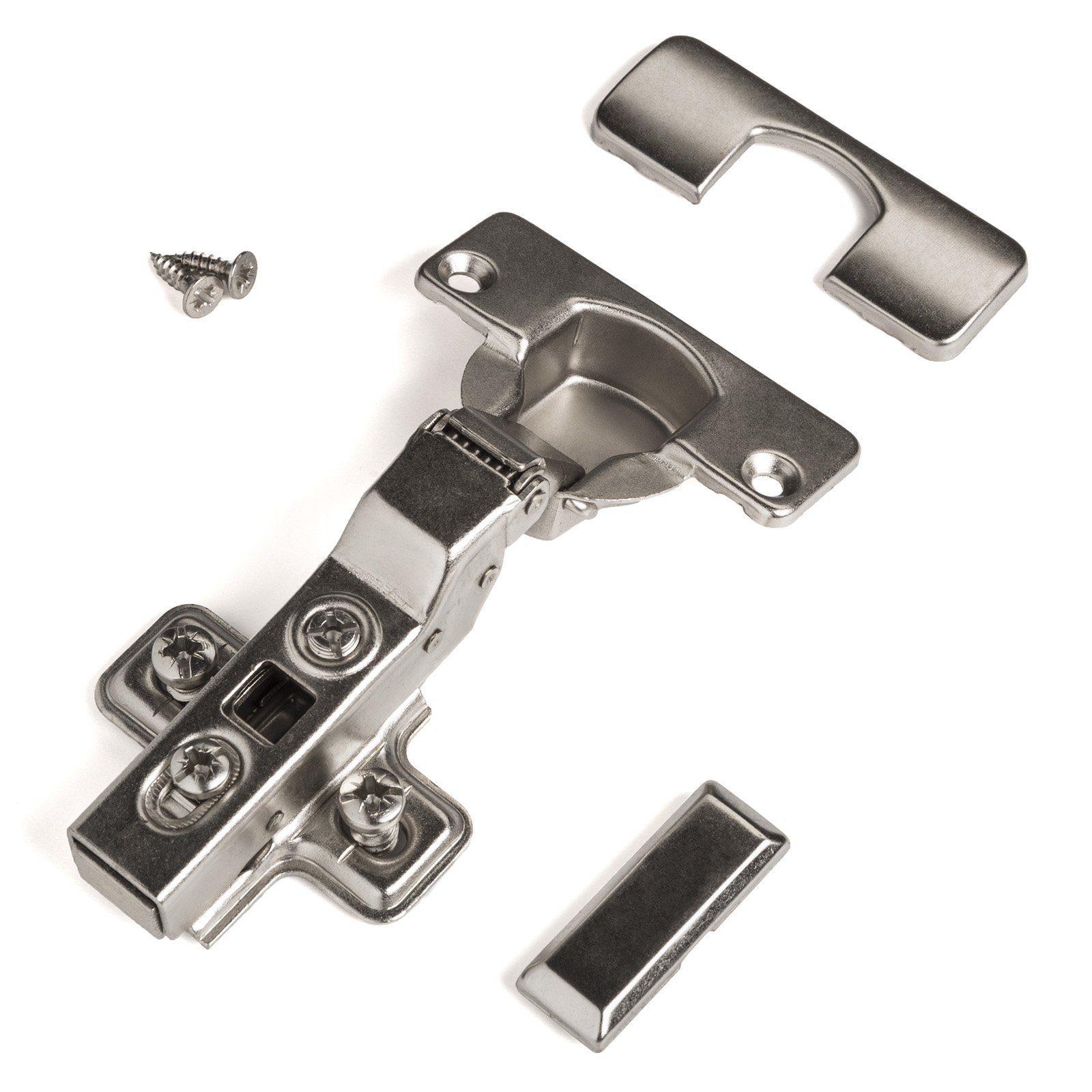 SO-TECH® Türbeschlag Topfband T52 Scharnier (1 St), Gedämpft mit Kreuzplatte, Abdeckungen und Schrauben